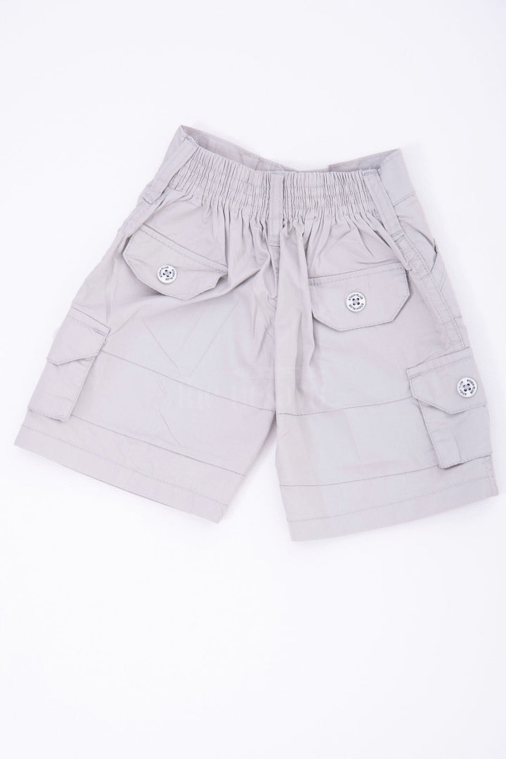 The Nesavu Boys Shorts The Nesavu White Cargo Cotton Boys Daily Wear Shorts Nesavu