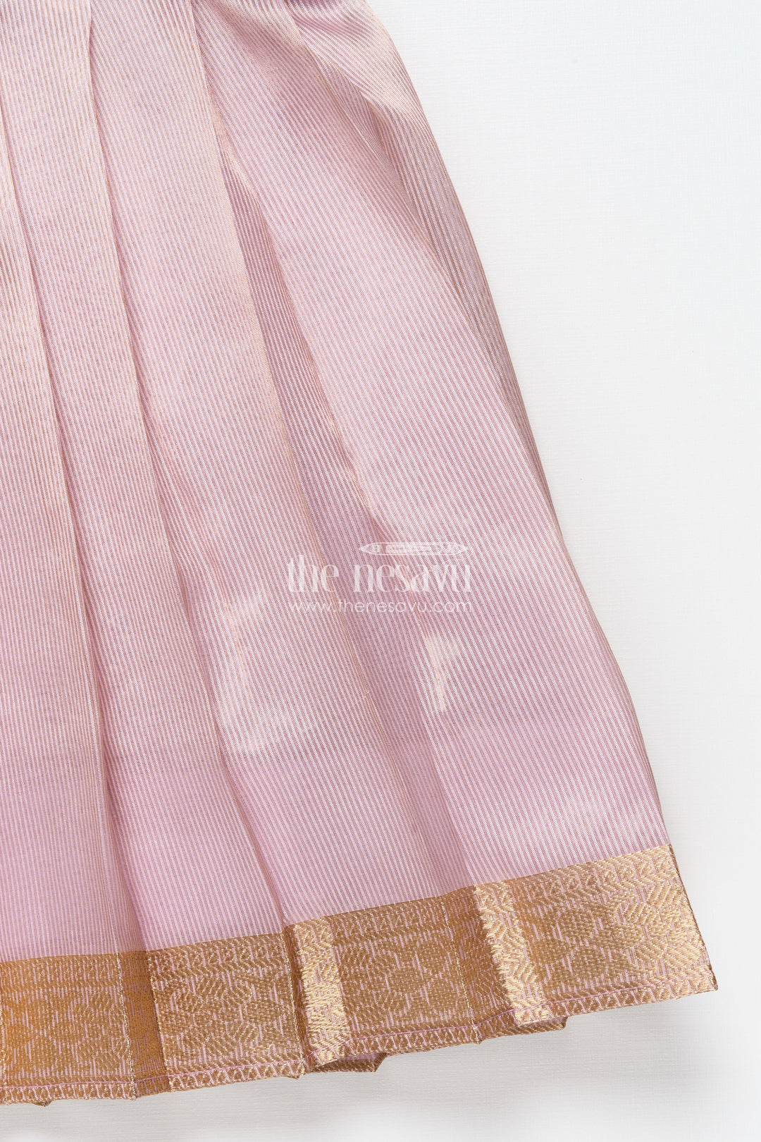 The Nesavu Tie-up Frock Tie-Up Frock for Toddler Girls for Birthdays and Traditional Events Nesavu Nesavu toddler girl tie-up frock banaras detailing adjustable festive silhouette