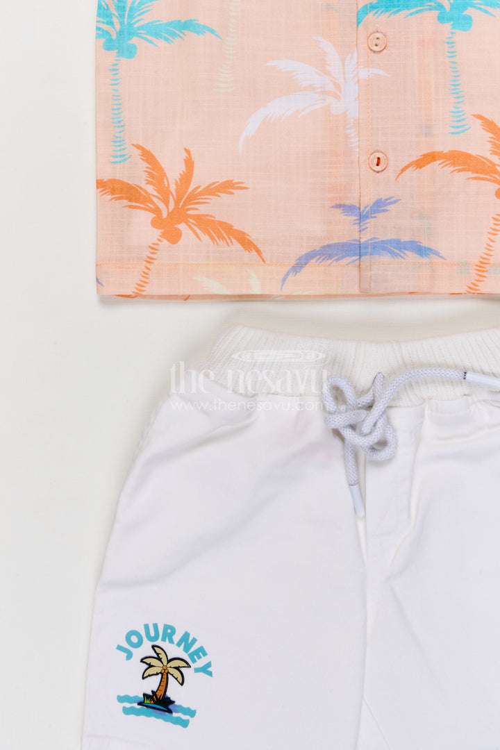 The Nesavu Boys Casual Set Toddler Boy Casual Outfit Set for Everyday Play and Outings Nesavu Nesavu toddler boy cotton casual outfit set for everyday playtime and summer outings with digital print