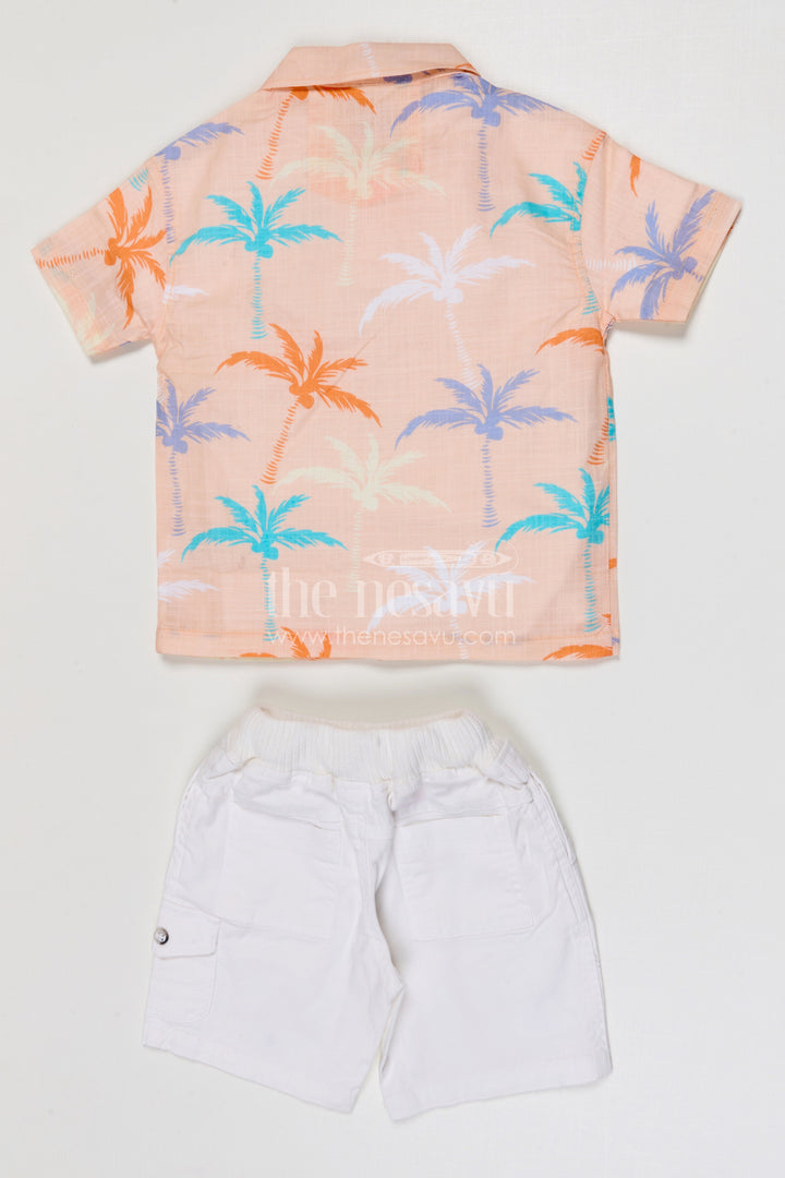 The Nesavu Boys Casual Set Toddler Boy Casual Outfit Set for Everyday Play and Outings Nesavu Nesavu toddler boy cotton casual outfit set for everyday playtime and summer outings with digital print