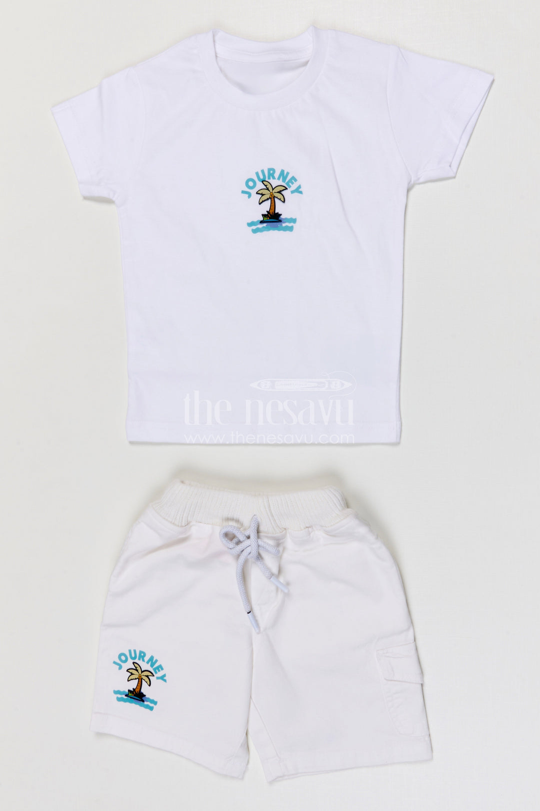 The Nesavu Boys Casual Set Toddler Boy Casual Outfit Set for Everyday Play and Outings Nesavu Nesavu toddler boy cotton casual outfit set for everyday playtime and summer outings with digital print