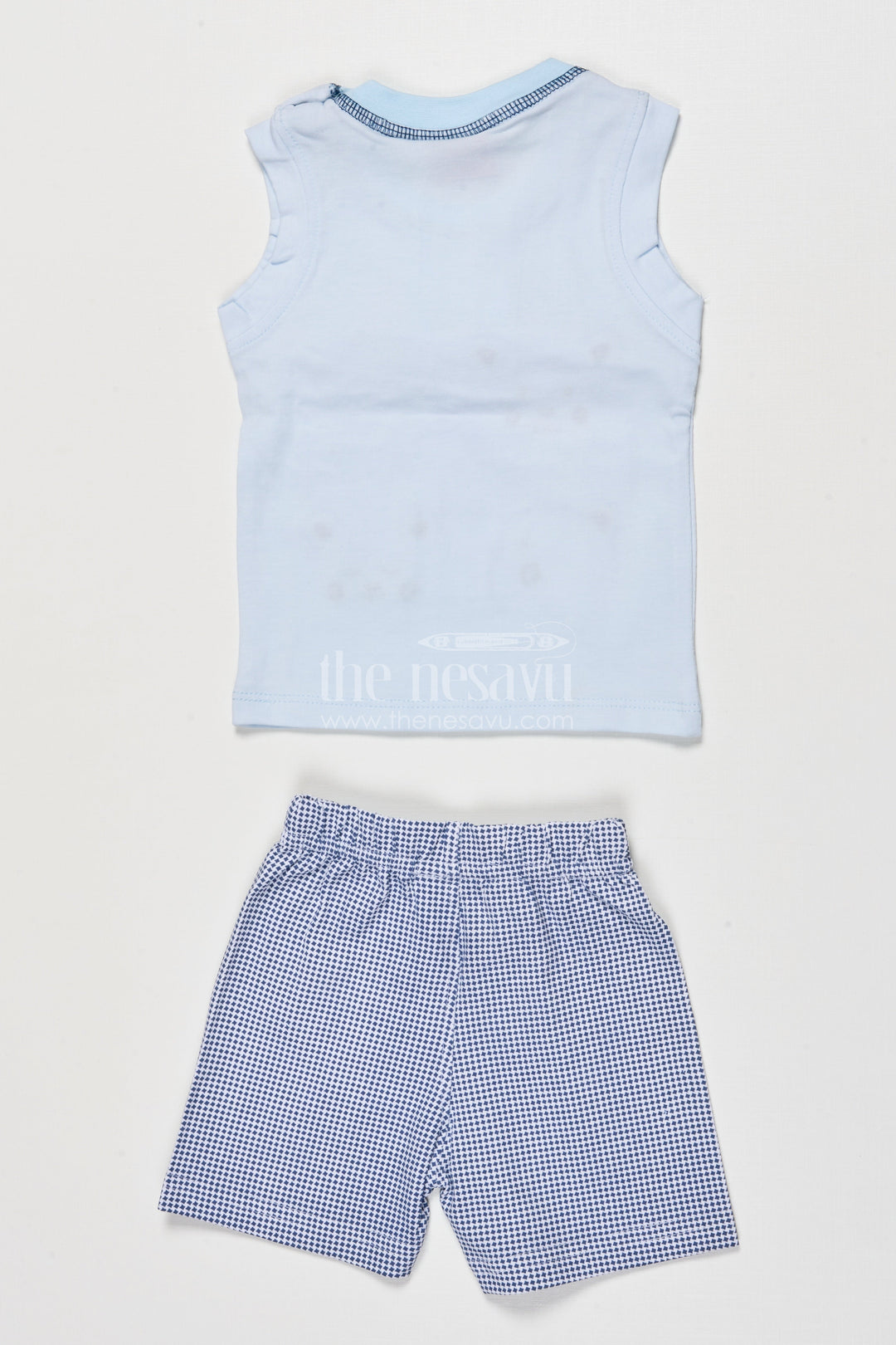 The Nesavu Boys Casual Set Toddler Boy Cotton Casual Set for Outings and Everyday Comfort Nesavu Nesavu toddler boy embroidered shirt cotton shorts set daily wear outings