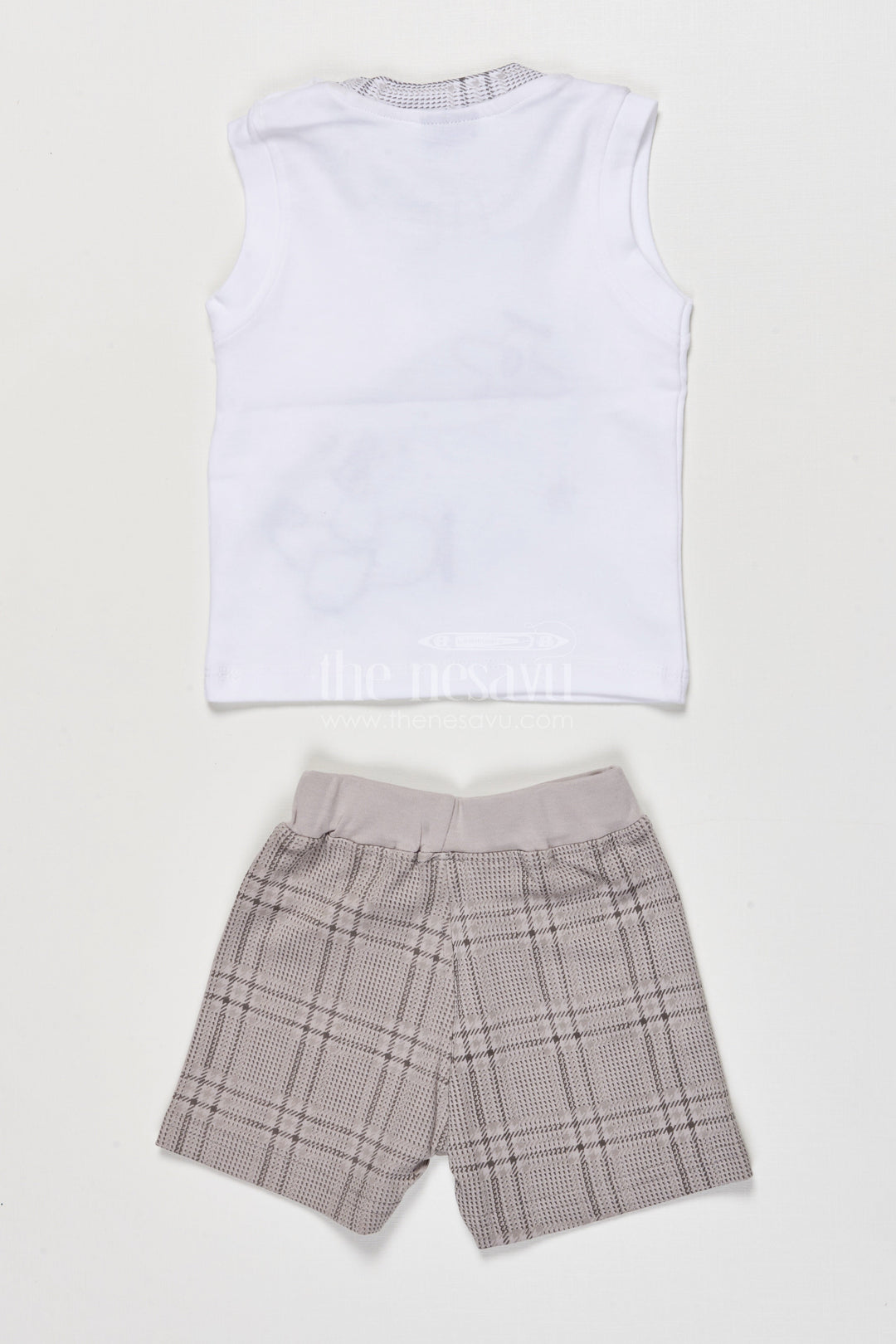 The Nesavu Boys Casual Set Toddler Boy Cotton Co-ord Set for Playful Daytime Dressing Nesavu Nesavu toddler boy cotton outfit set printed top shorts active everyday wear