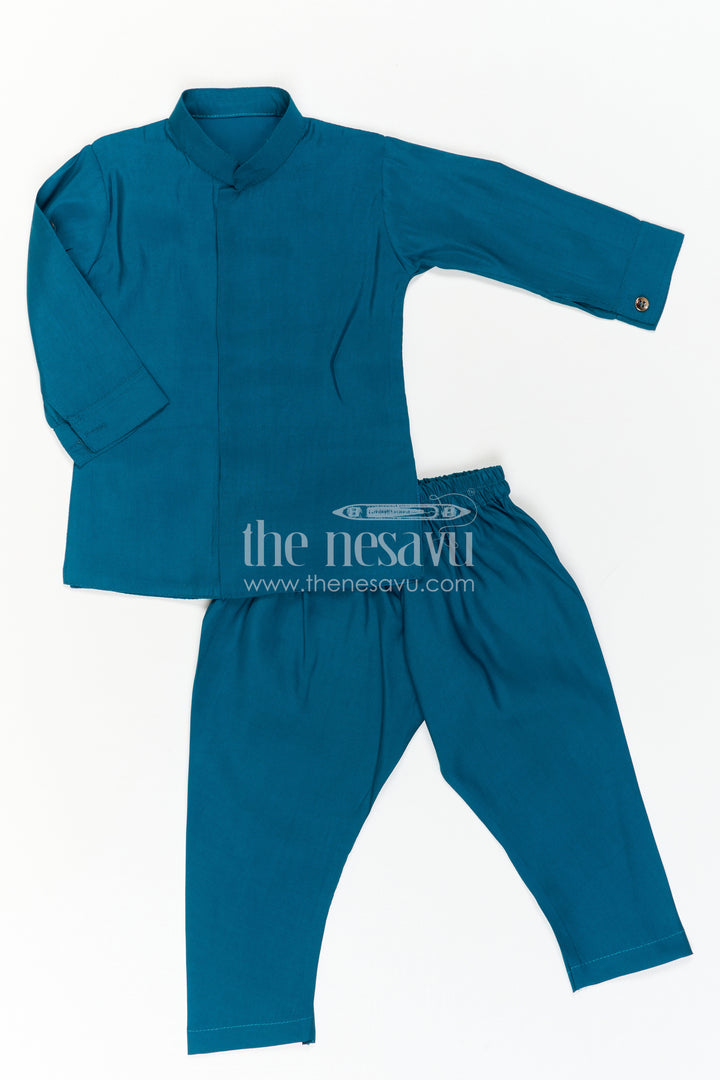 The Nesavu Boys Jacket Sets Toddler Boy Jacket Set for Festive Functions and Ethnic Parties Nesavu Nesavu Toddler Boy Festive Jacket Set With Designer Printed Jacket For Weddings And Family Functions