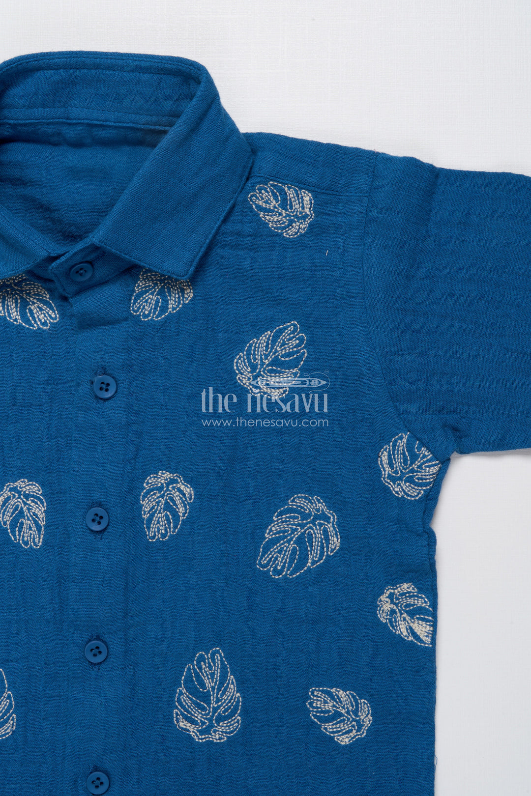 The Nesavu Boys Casual Set Toddler Boy Kurta Set with Embroidered Shirt and Cap for Festive Occasions Nesavu Nesavu toddler boys ethnic kurta set cap embroidered muslin  perfect festive occasions
