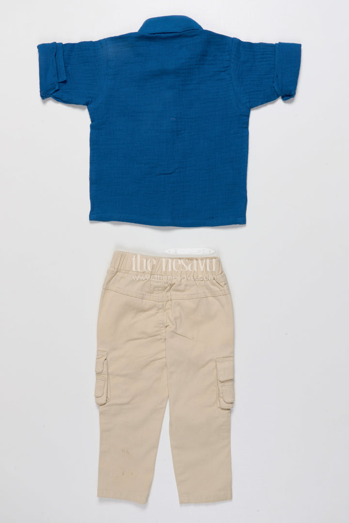 The Nesavu Boys Casual Set Toddler Boy Kurta Set with Embroidered Shirt and Cap for Festive Occasions Nesavu Nesavu toddler boys ethnic kurta set cap embroidered muslin  perfect festive occasions