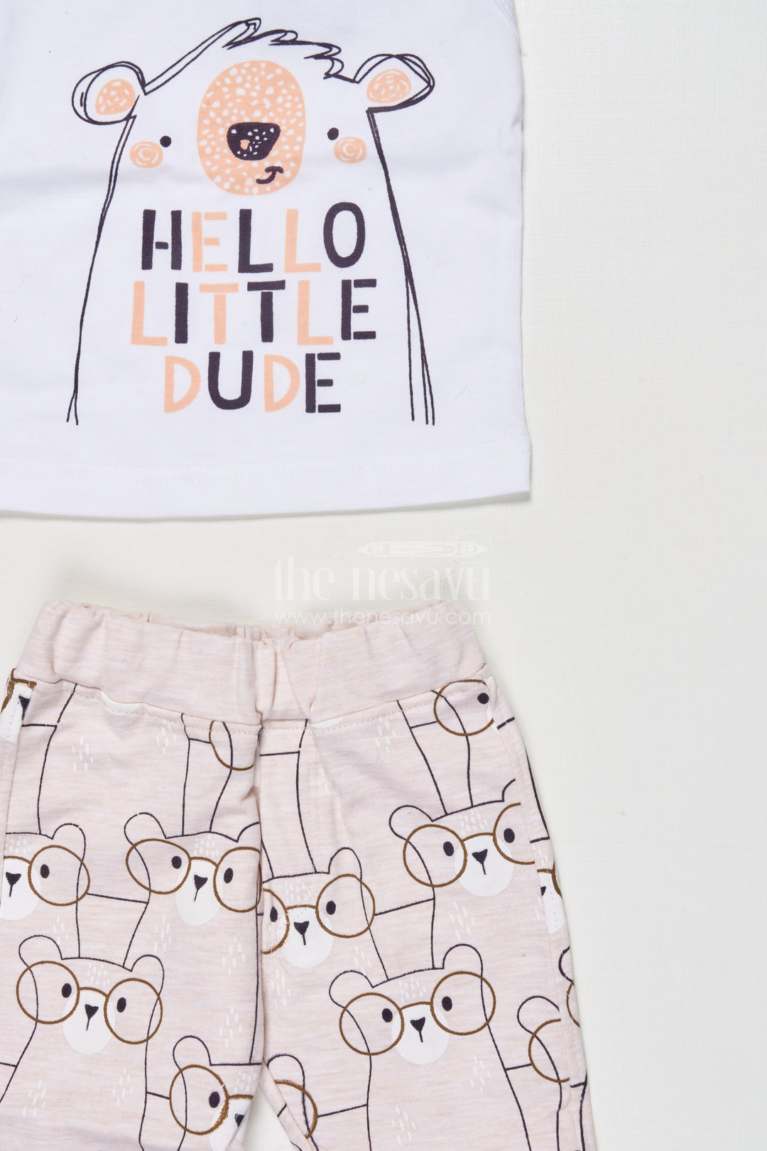 The Nesavu Boys Casual Set Toddler Boy Printed Cotton Outfit for Everyday Wear and Weekend Outings Nesavu Nesavu toddler boy printed cotton outfit set casual wear daily comfort