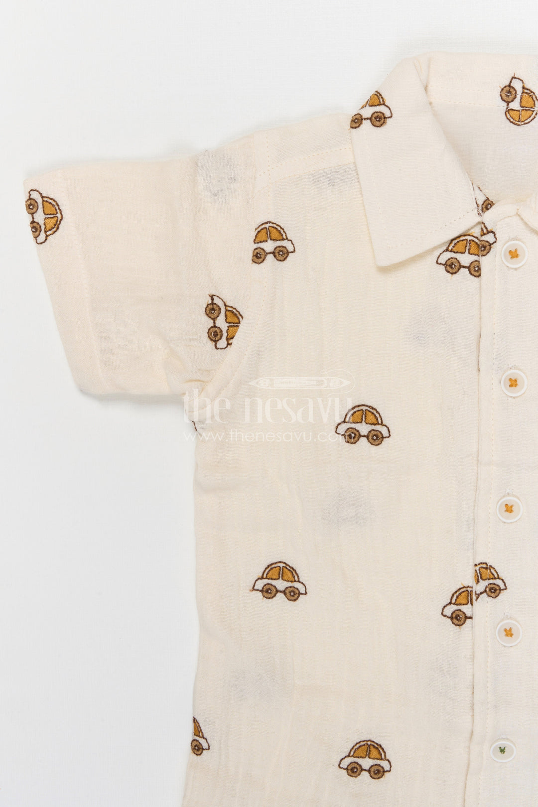 The Nesavu Boys Casual Set Toddler Boy Summer Outfit Set for Everyday Play and Outings Nesavu Nesavu toddler boy muslin cotton outfit set for summer play and casual outings with breathable digital print design
