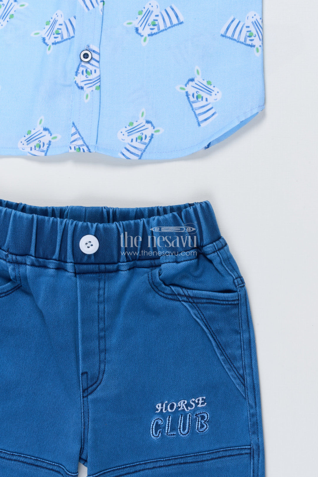 The Nesavu Boys Casual Set Toddler Boys Animal Print Outfit for Outdoor Fun and Summer Wear Nesavu Nesavu animal print cotton outfit toddler boys  perfect summer play outdoor adventures