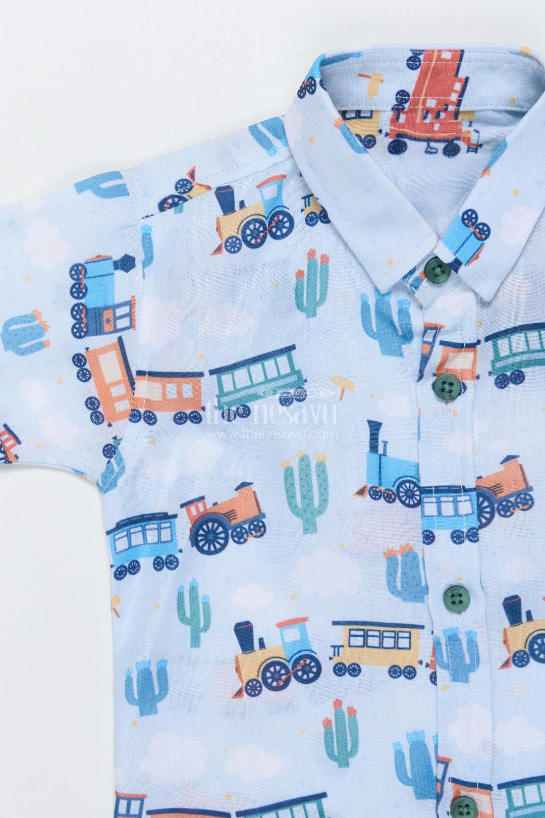 The Nesavu Boys Casual Set Toddler Boys Casual Set with Digital Print for Travel and Daycare Wear Nesavu Nesavu toddler boys printed cotton casual set daycare playtime everyday fun