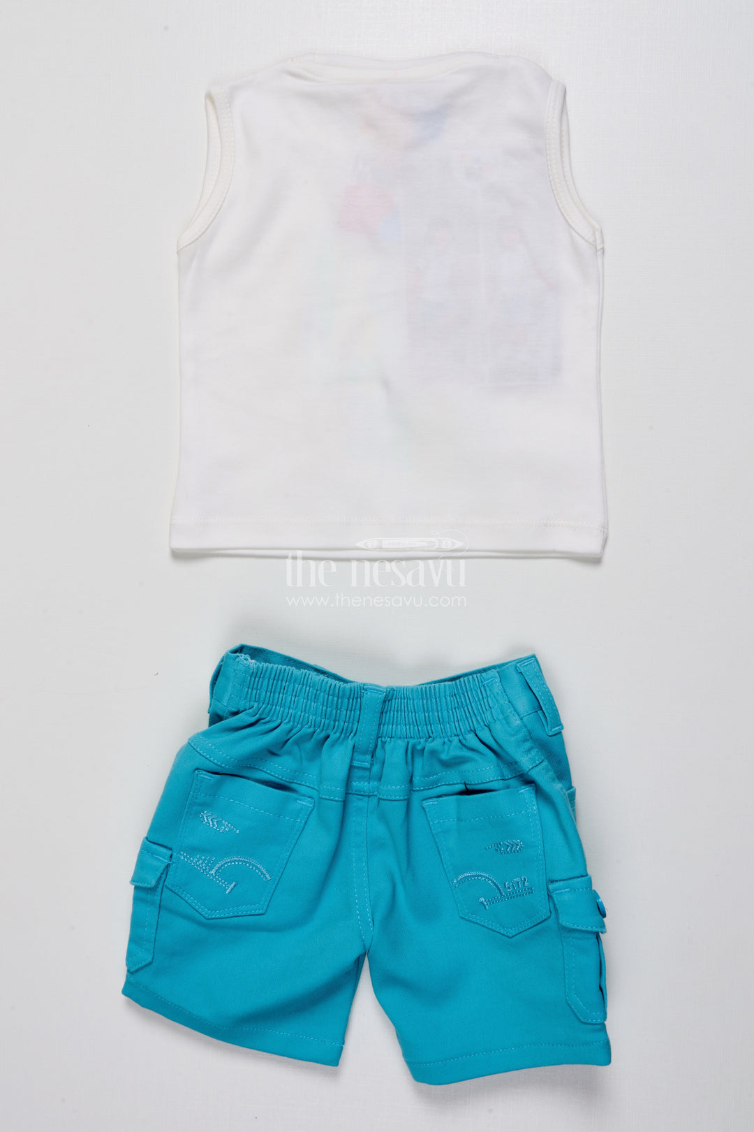 The Nesavu Boys Casual Set Toddler Boys Casual Set with Striped Shirt and T-Shirt Combo Nesavu Nesavu toddler boys casual outfit striped cotton shirt graphic tee summer days