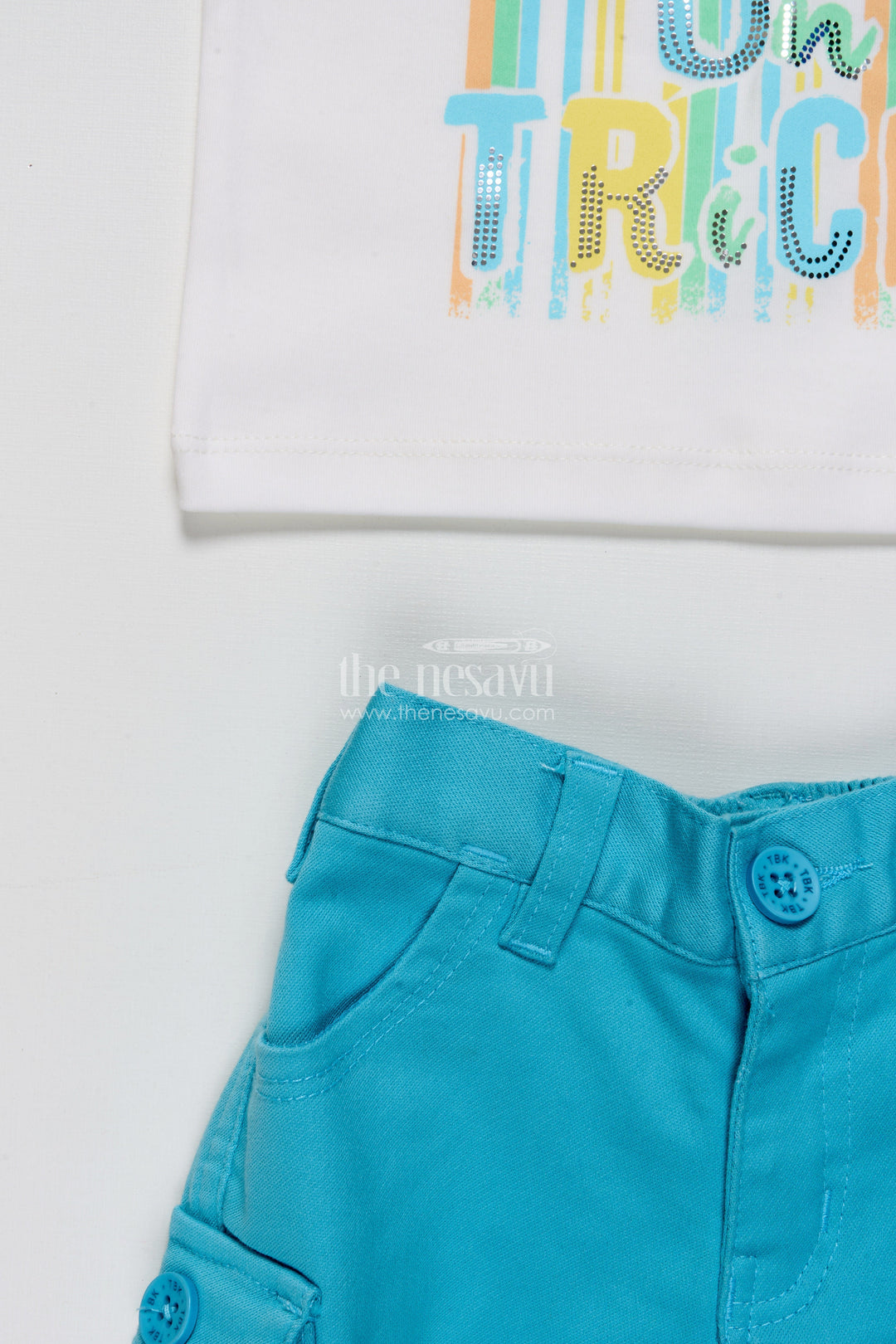 The Nesavu Boys Casual Set Toddler Boys Casual Set with Striped Shirt and T-Shirt Combo Nesavu Nesavu toddler boys casual outfit striped cotton shirt graphic tee summer days