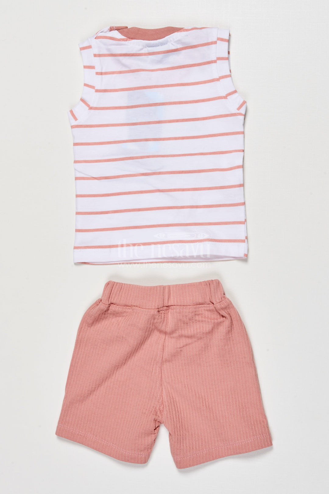 The Nesavu Boys Casual Set Toddler Boys Cotton Casual Set for Relaxed Summer Days Nesavu Nesavu toddler boys cotton casual set elastic shorts summer play everyday comfort