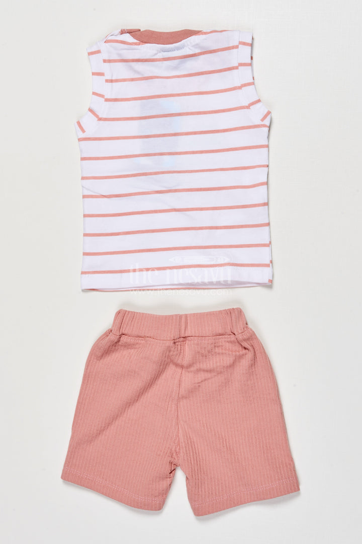 The Nesavu Boys Casual Set Toddler Boys Cotton Casual Set for Relaxed Summer Days Nesavu Nesavu toddler boys cotton casual set elastic shorts summer play everyday comfort