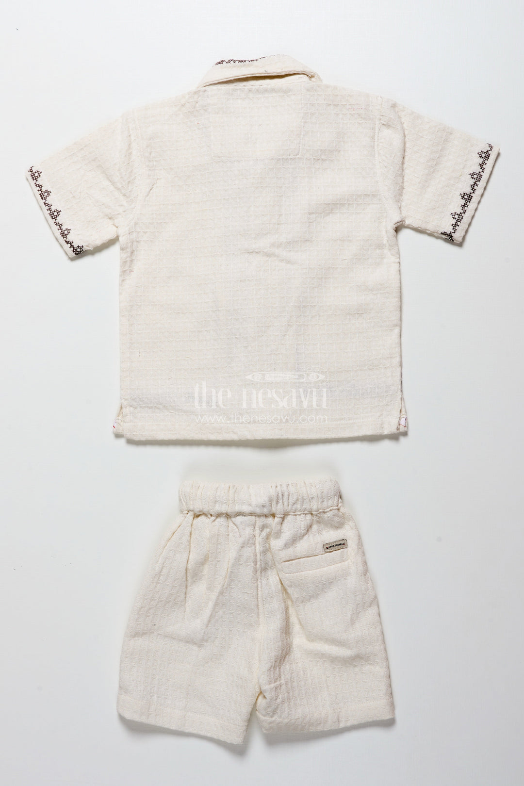 The Nesavu Boys Casual Set Toddler Boys Cotton Embroidered Set for Traditional Occasions Nesavu Nesavu toddler boys embroidered cotton set festive functions traditional events