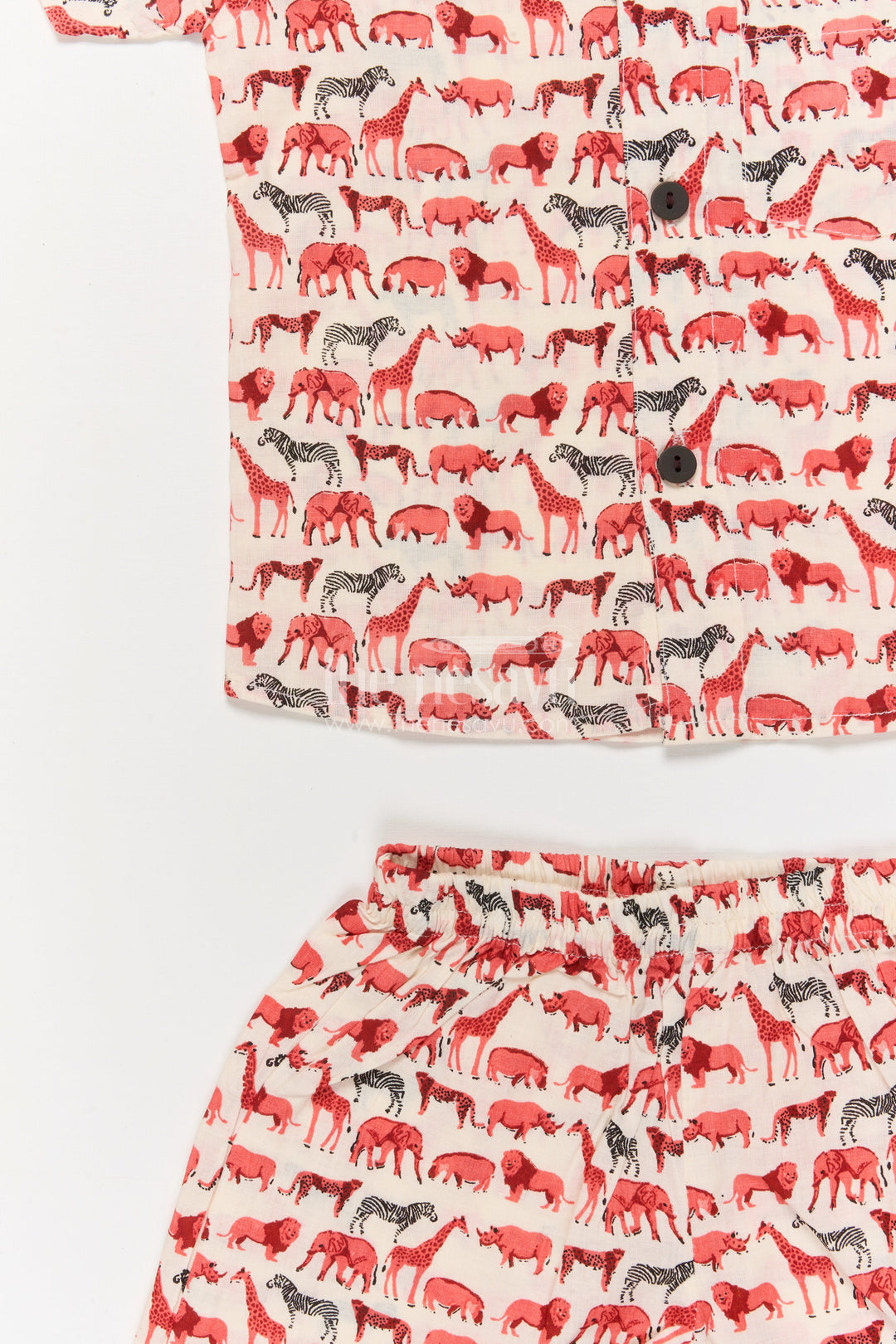 The Nesavu Boys Casual Set Toddler Boys Cotton Set with Animal Print for Everyday Wear Nesavu Nesavu boys cotton casual set with animal digital print for toddler daily wear