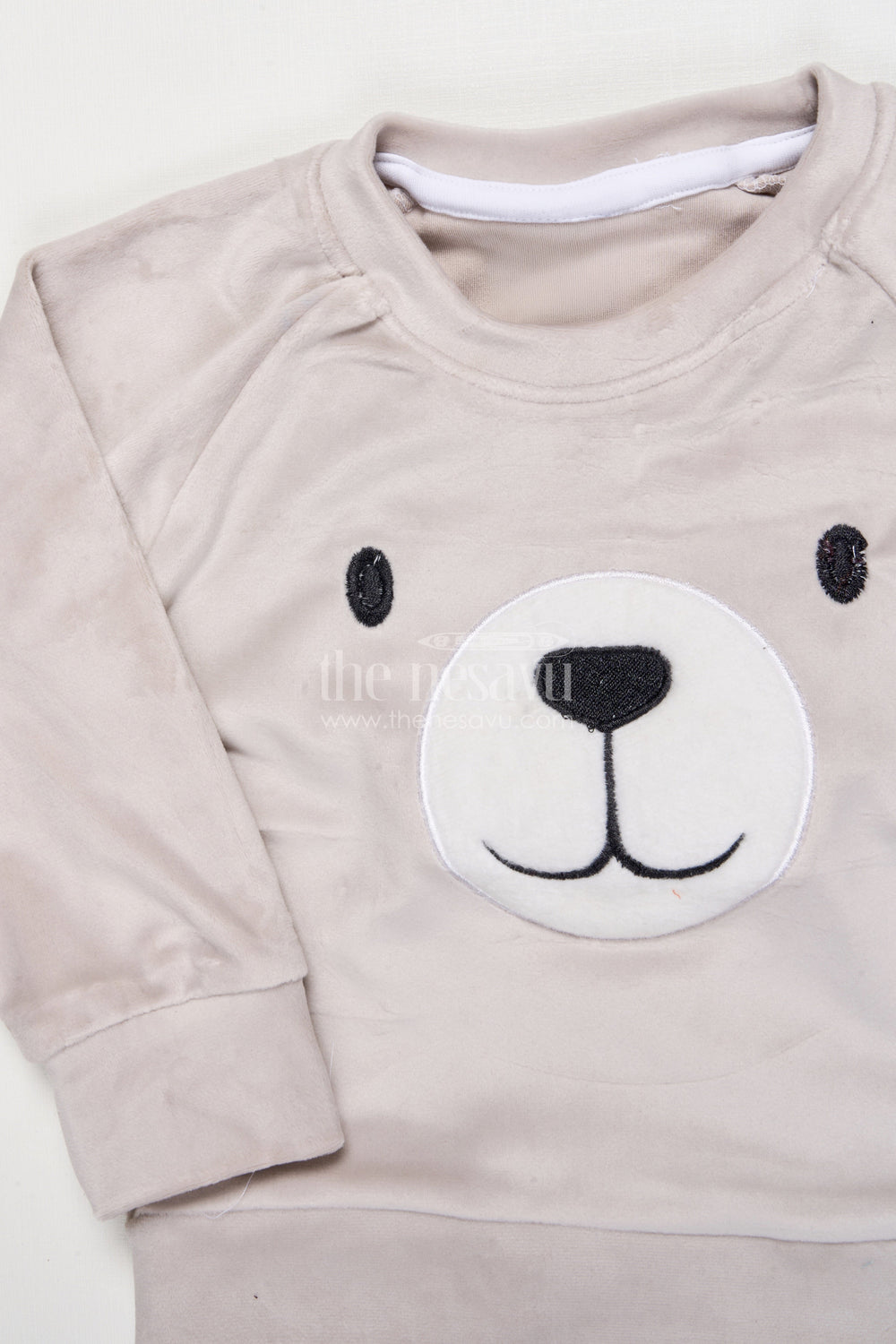 The Nesavu Boys Casual Set Toddler Boys Cotton Set with Joggers for Relaxed Everyday Style Nesavu Nesavu toddler boys cotton jogger set bear print  made cozy wear everyday fun