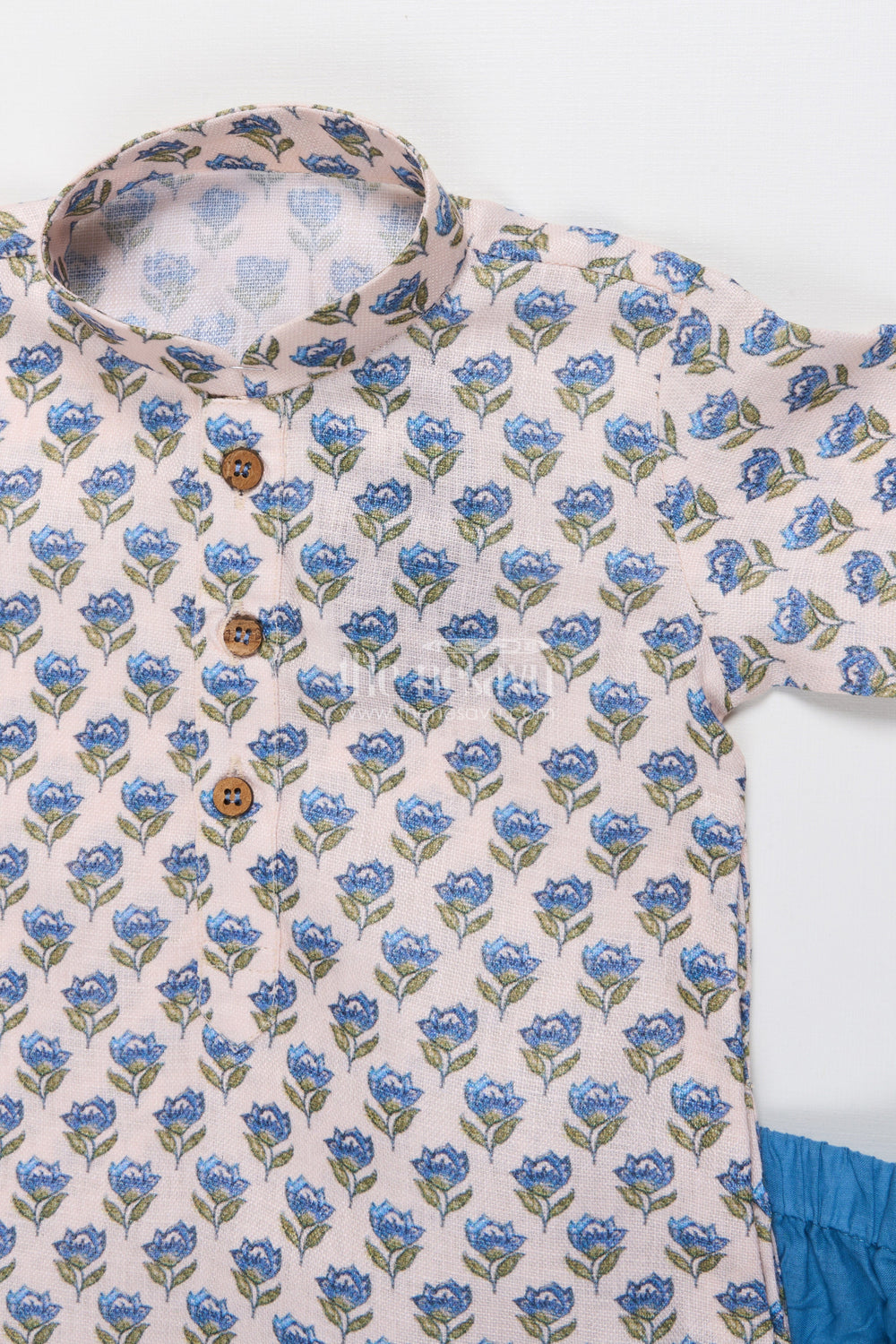 The Nesavu Boys Dothi Set Toddler Boys Dhoti Set with Jaipur Block Print for Ethnic Occasions Nesavu Nesavu toddler boys dhoti set Jaipur block printed kurta festive functions