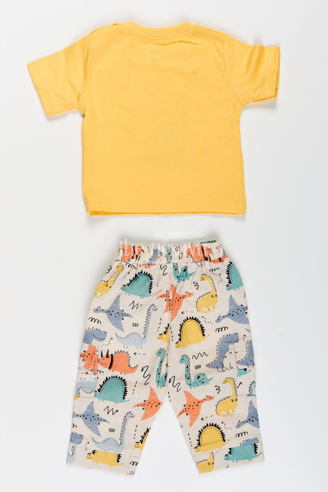 The Nesavu Boys Casual Set Toddler Boys Dinosaur Print Cotton Hoodie and T-Shirt Set Nesavu Nesavu toddler boys cotton hoodie set with dinosaur print and matching pants