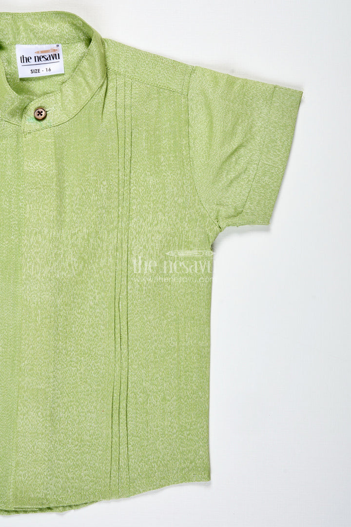 The Nesavu Boys Cotton Shirt Toddler Boys Ethnic Green Shirt for Festive Occasions and Family Functions Nesavu Nesavu Boys Ethnic Green Shirt Cotton Tissue Perfect Festivals Weddings Cultural Functions