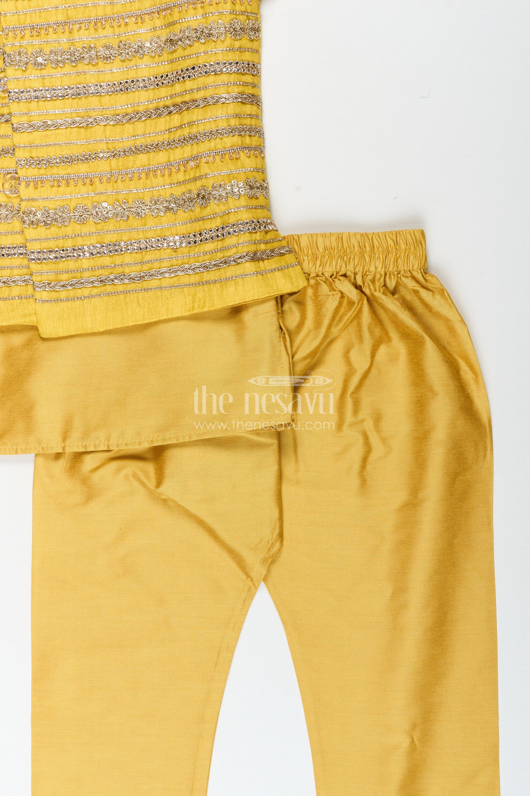The Nesavu Boys Jacket Sets Toddler boys ethnic jacket set for weddings and festive events Nesavu Nesavu toddler boys ethnic jacket set designer embroidery weddings festivals