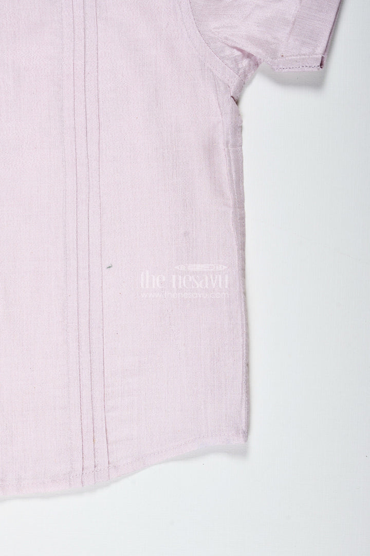 The Nesavu Boys Cotton Shirt Toddler Boys Ethnic Shirt for Rituals and Family Celebrations Nesavu Nesavu Cream Ethnic Shirt Toddler Boys Traditional Outfit Cotton Tissue Pintucks