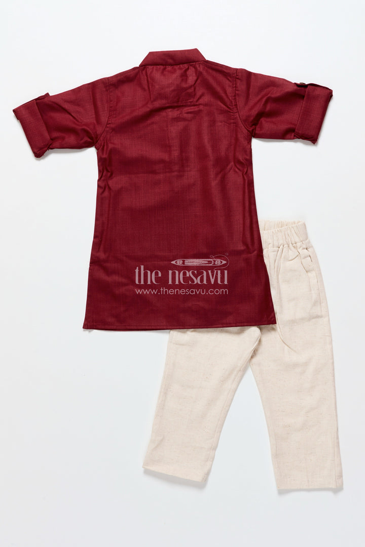 The Nesavu Boys Jacket Sets Toddler Boys Festive Jacket Set for Weddings and Family Events Nesavu Nesavu toddler boys ethnic jacket set weddings traditional events family celebrations