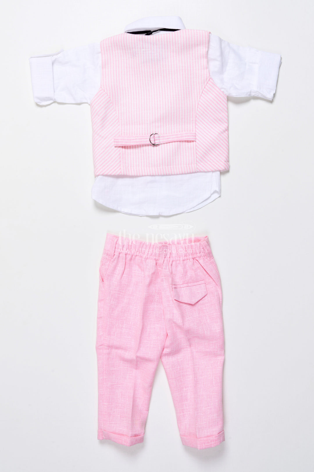 The Nesavu Boys Casual Set Toddler Boys Festive Outfit with Animal Embroidery Jacket and Cotton Pants Nesavu Nesavu toddler boys festive cotton outfit embroidered jacket bow tie ceremonies