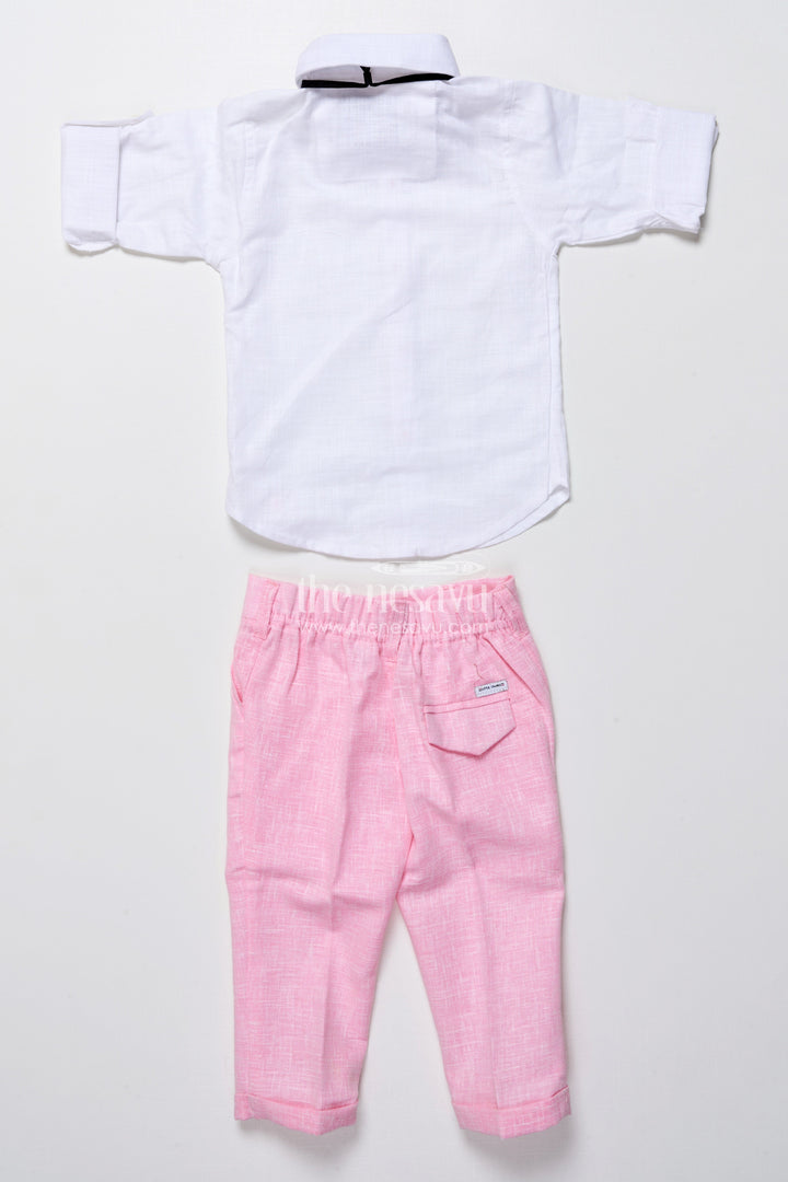 The Nesavu Boys Casual Set Toddler Boys Festive Outfit with Animal Embroidery Jacket and Cotton Pants Nesavu Nesavu toddler boys festive cotton outfit embroidered jacket bow tie ceremonies