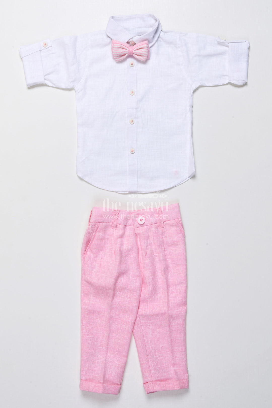 The Nesavu Boys Casual Set Toddler Boys Festive Outfit with Animal Embroidery Jacket and Cotton Pants Nesavu Nesavu toddler boys festive cotton outfit embroidered jacket bow tie ceremonies