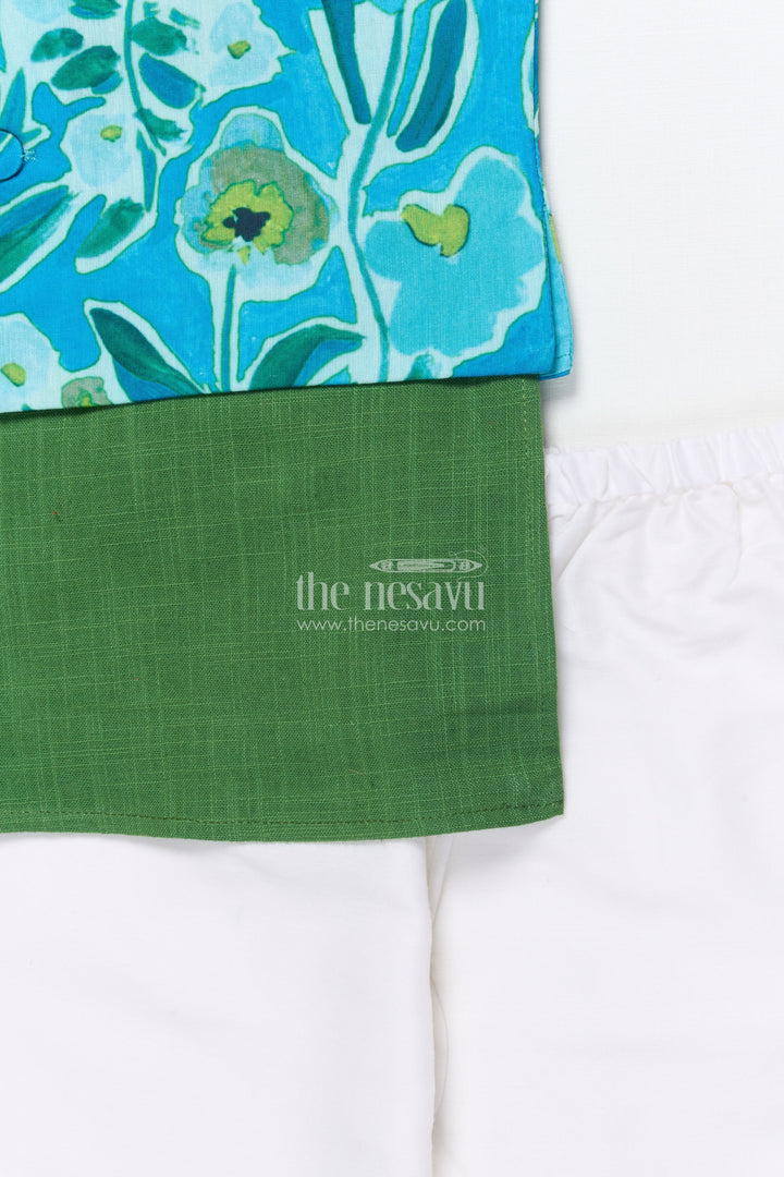 The Nesavu Boys Jacket Sets Toddler Boys Jacket Set for Festive Functions and Weddings Nesavu Nesavu toddler boys festive jacket set digital print weddings celebrations