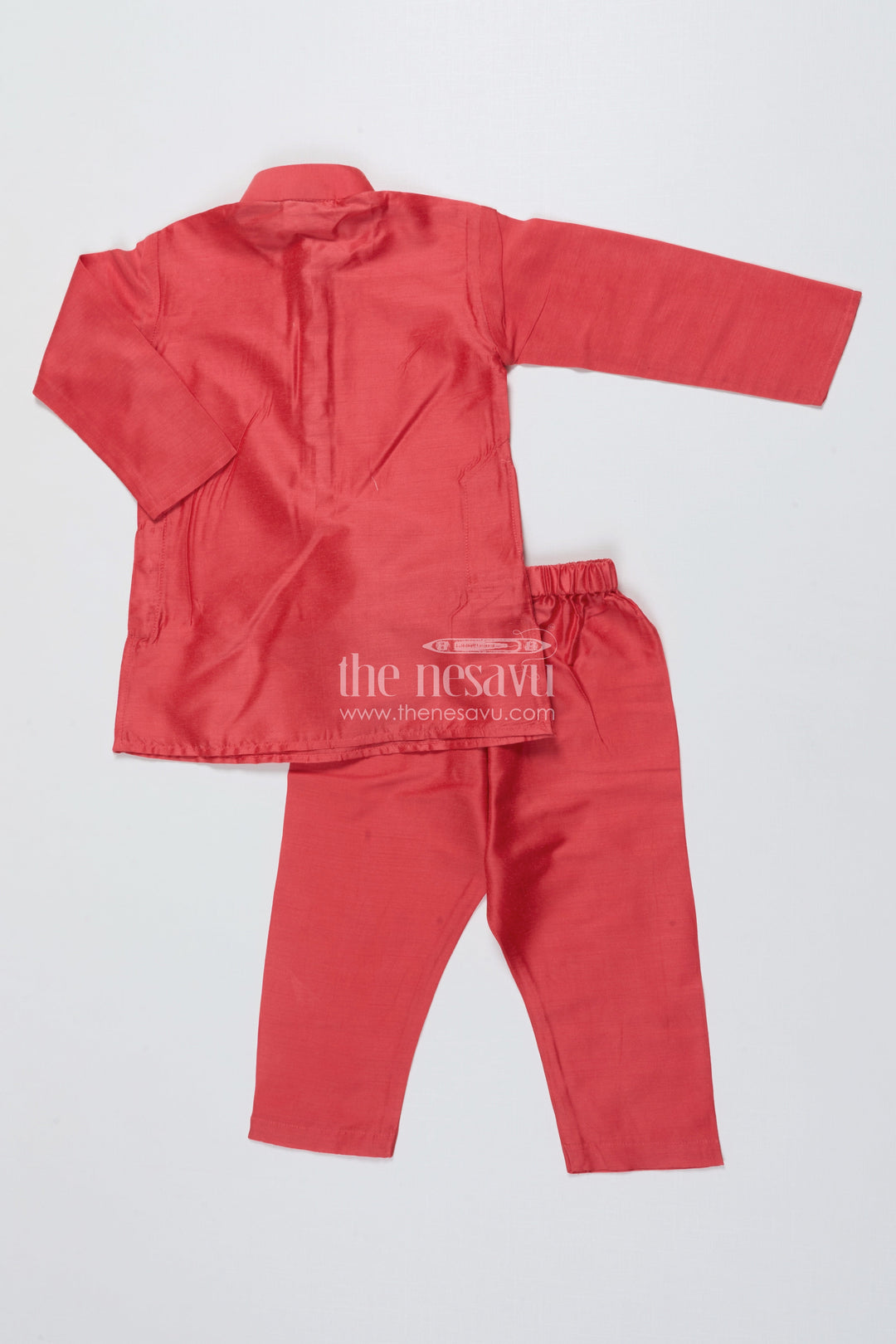 The Nesavu Boys Jacket Sets Toddler Boys Jacket Set with Printed Festive Waistcoat Nesavu Nesavu toddler boys jacket set digital print festive waistcoat ethnic occasions