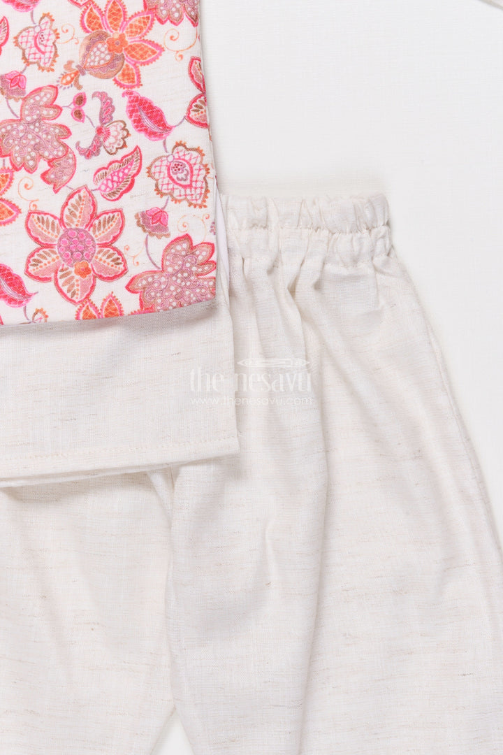 The Nesavu Boys Jacket Sets Toddler Boys Kurta Jacket Set for Festive and Wedding Wear Nesavu Nesavu boys kurta jacket set toddlers embroidered waistcoat perfect festive functions