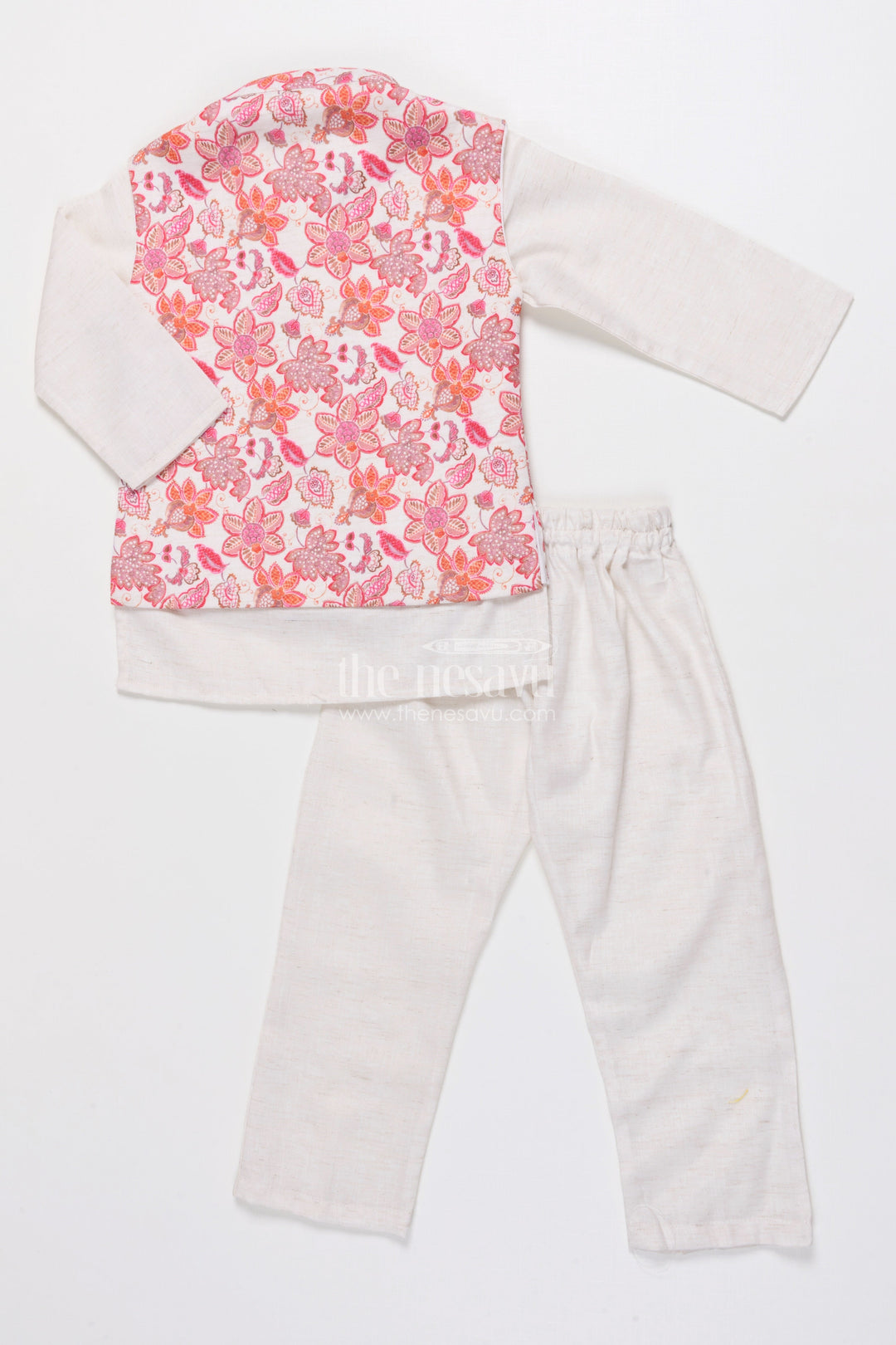 The Nesavu Boys Jacket Sets Toddler Boys Kurta Jacket Set for Festive and Wedding Wear Nesavu Nesavu boys kurta jacket set toddlers embroidered waistcoat perfect festive functions