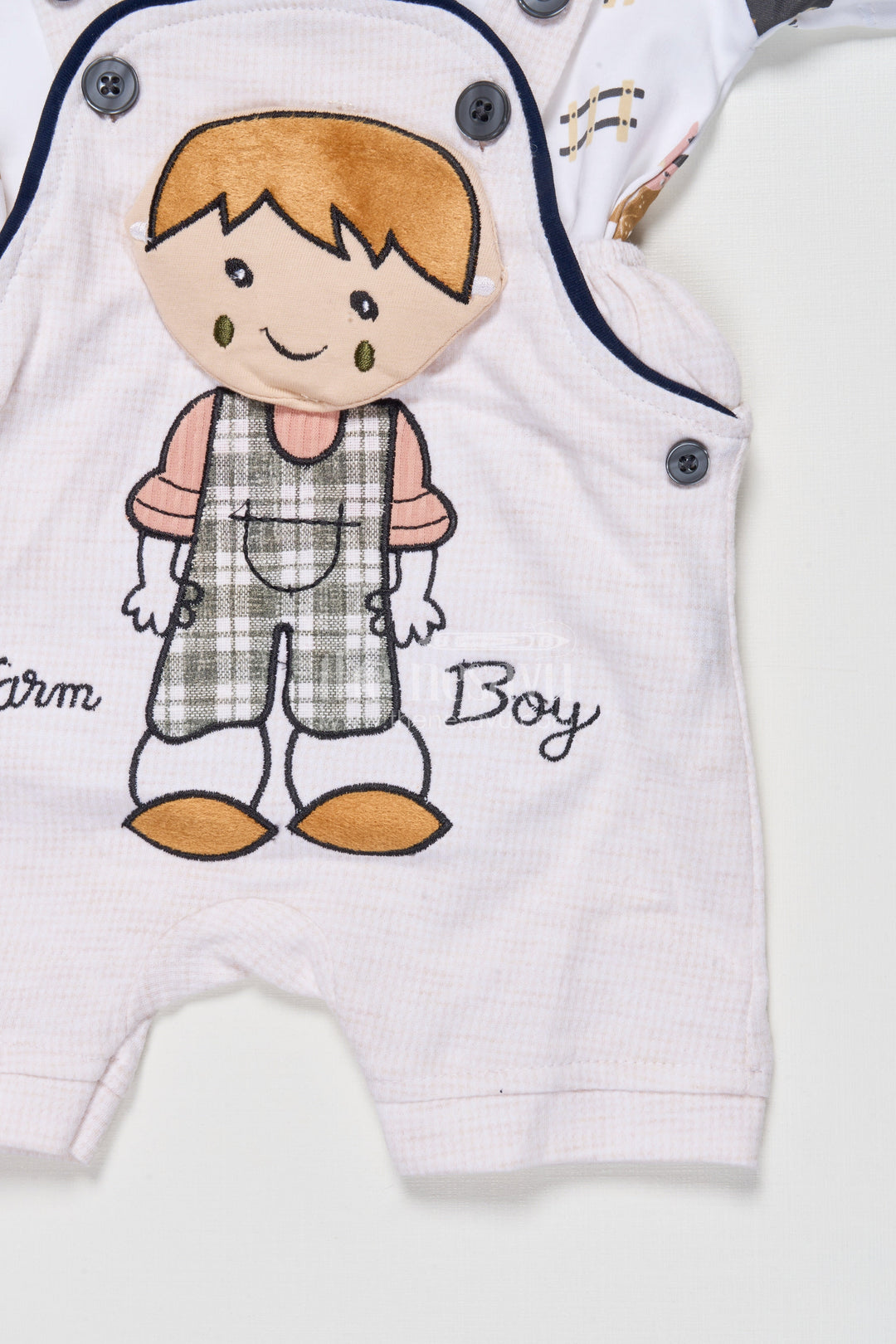 The Nesavu Boys Casual Set Toddler Boys Printed Cotton Outfit for Lounge and Play Nesavu Nesavu printed cotton romper-style outfit baby boys  perfect playtime summer lounging