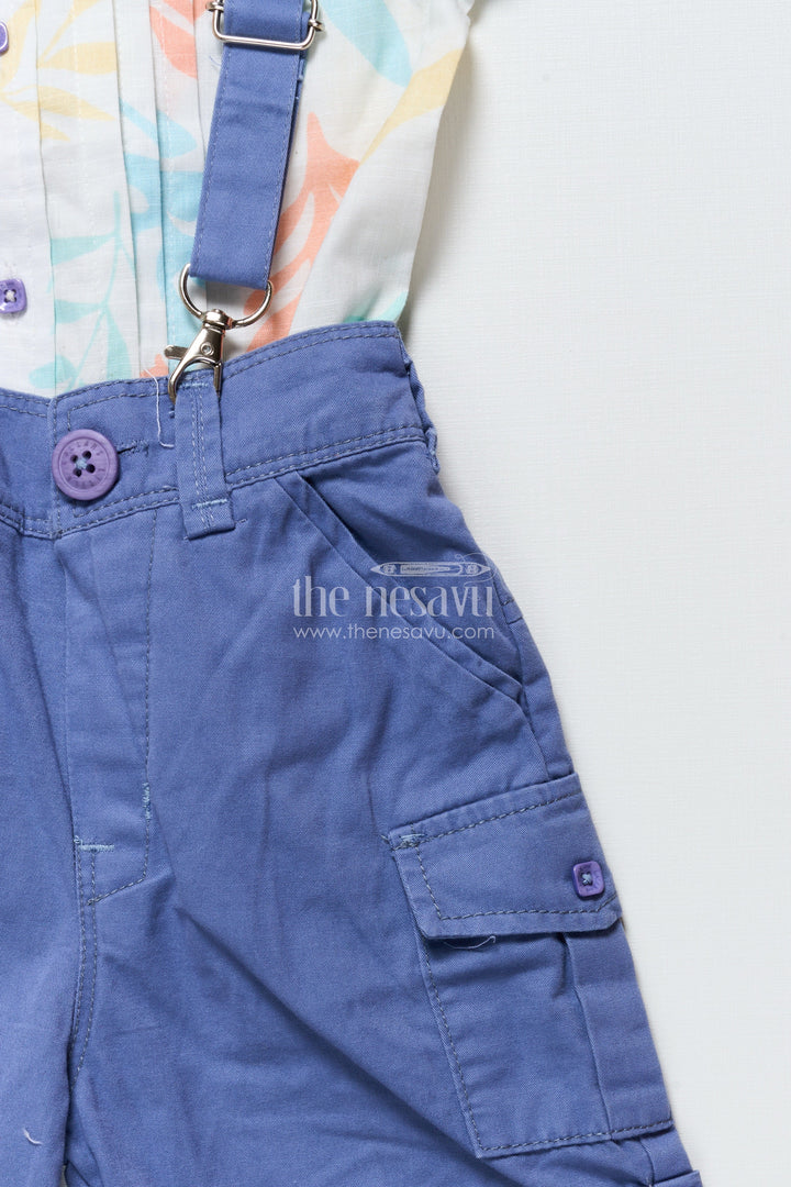 The Nesavu Boys Casual Set Toddler Boys Printed Cotton Shirt and Pant Set for Everyday Fun Nesavu Nesavu toddler boys cotton digital print set everyday wear playdates preschool