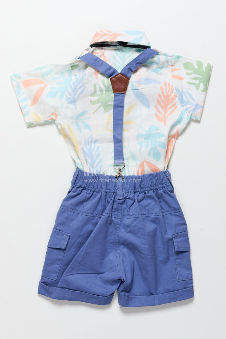 The Nesavu Boys Casual Set Toddler Boys Printed Cotton Shirt and Pant Set for Everyday Fun Nesavu Nesavu toddler boys cotton digital print set everyday wear playdates preschool