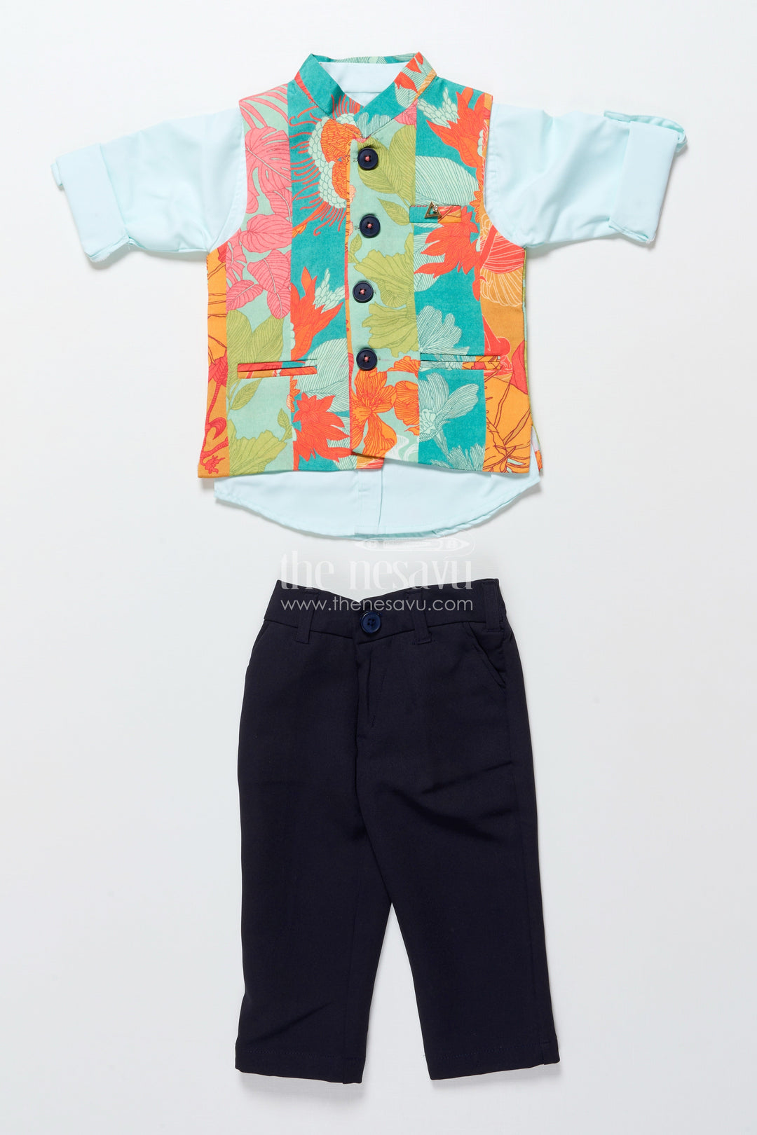 The Nesavu Boys Jacket Sets Toddler Boys Printed Jacket Set for Playful Festive Dressing Nesavu Nesavu toddler boys printed jacket set festive fun birthday parties casual celebrations