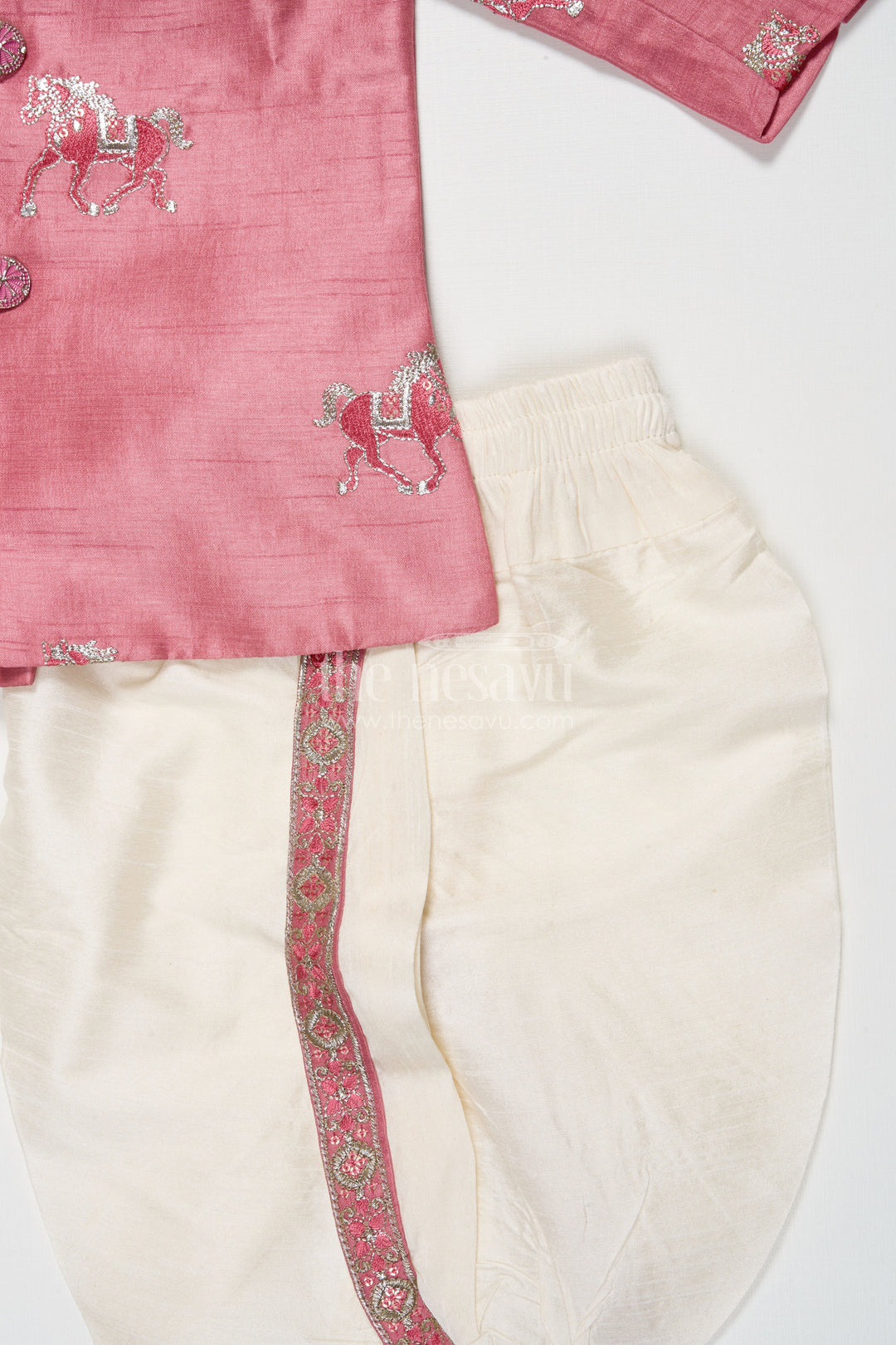 The Nesavu Boys Sherwani Toddler Boys Sherwani Set for Weddings and Ethnic Functions Nesavu Nesavu toddler boys sherwani set thread embroidery festive wedding wear