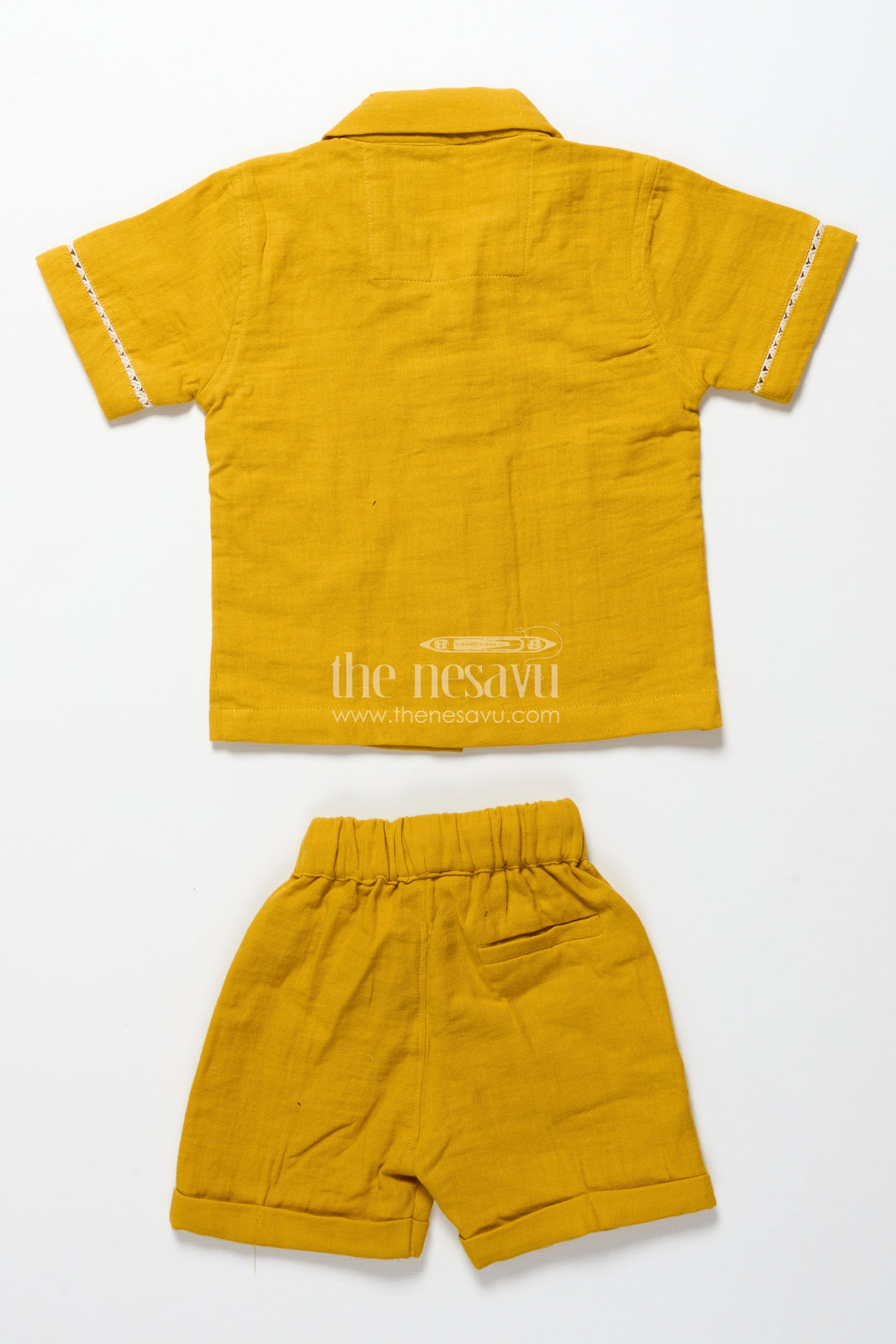 The Nesavu Boys Casual Set Toddler Boys Soft Muslin Set for Playdates and Daily Wear Nesavu Nesavu toddler boys muslin cotton set everyday use playdates warm weather comfort