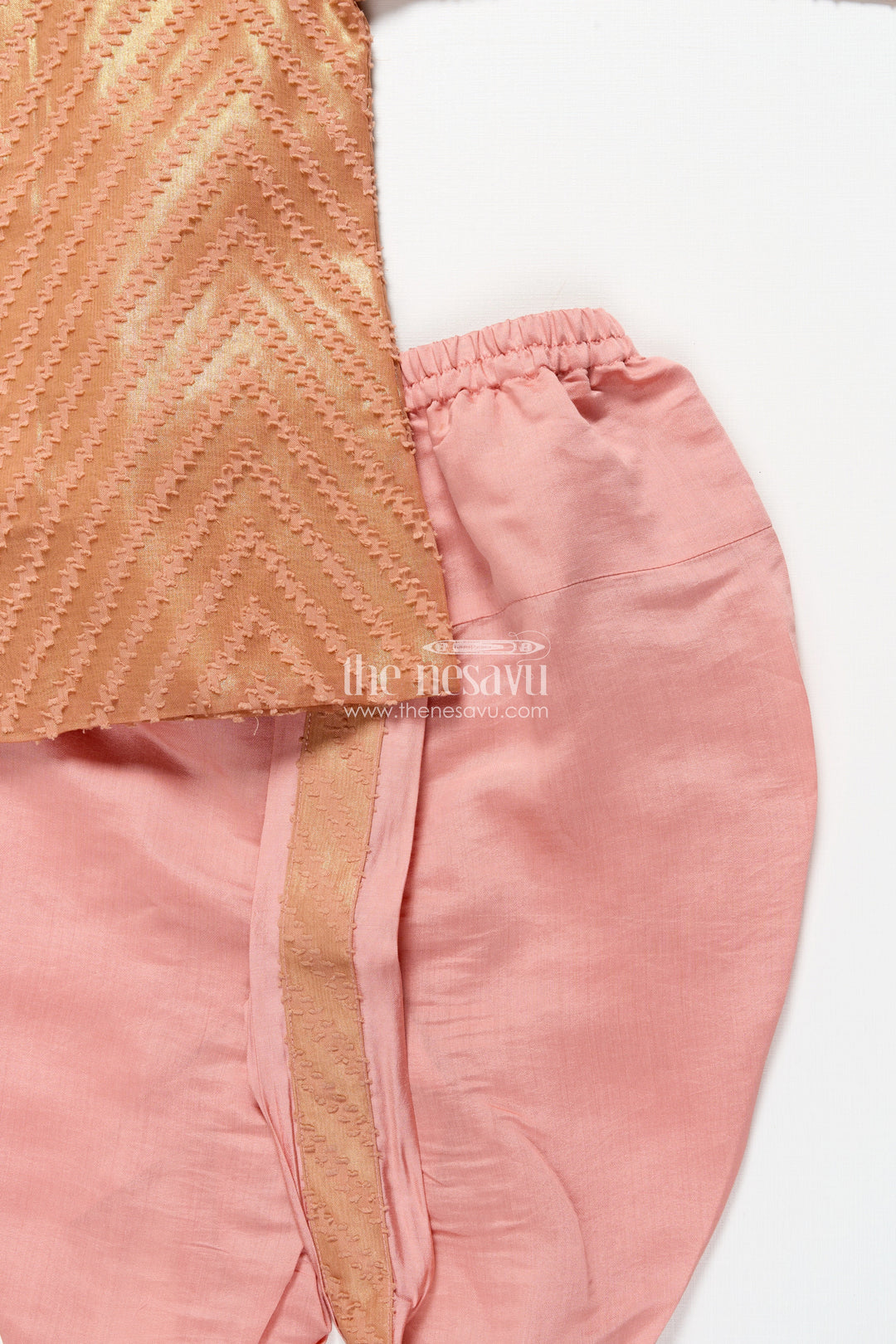 The Nesavu Boys Dothi Set Toddler Boys Traditional Dothi Set for Ethnic Celebrations Nesavu Nesavu toddler boys ethnic dothi set silk blend  perfect traditional functions festive rituals