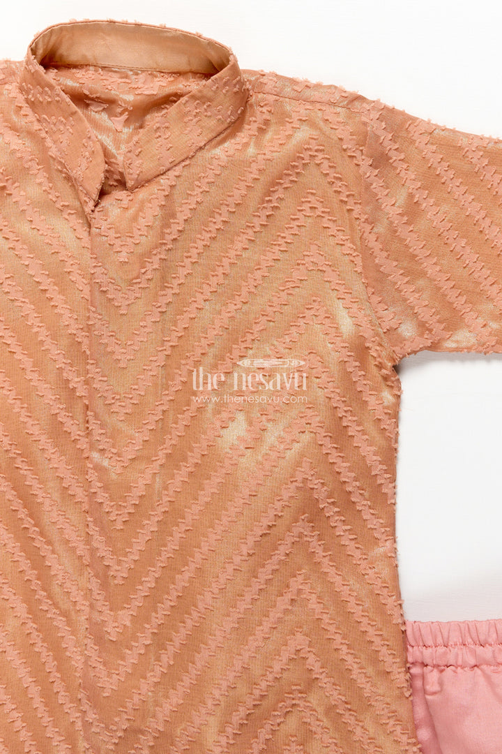 The Nesavu Boys Dothi Set Toddler Boys Traditional Dothi Set for Ethnic Celebrations Nesavu Nesavu toddler boys ethnic dothi set silk blend  perfect traditional functions festive rituals