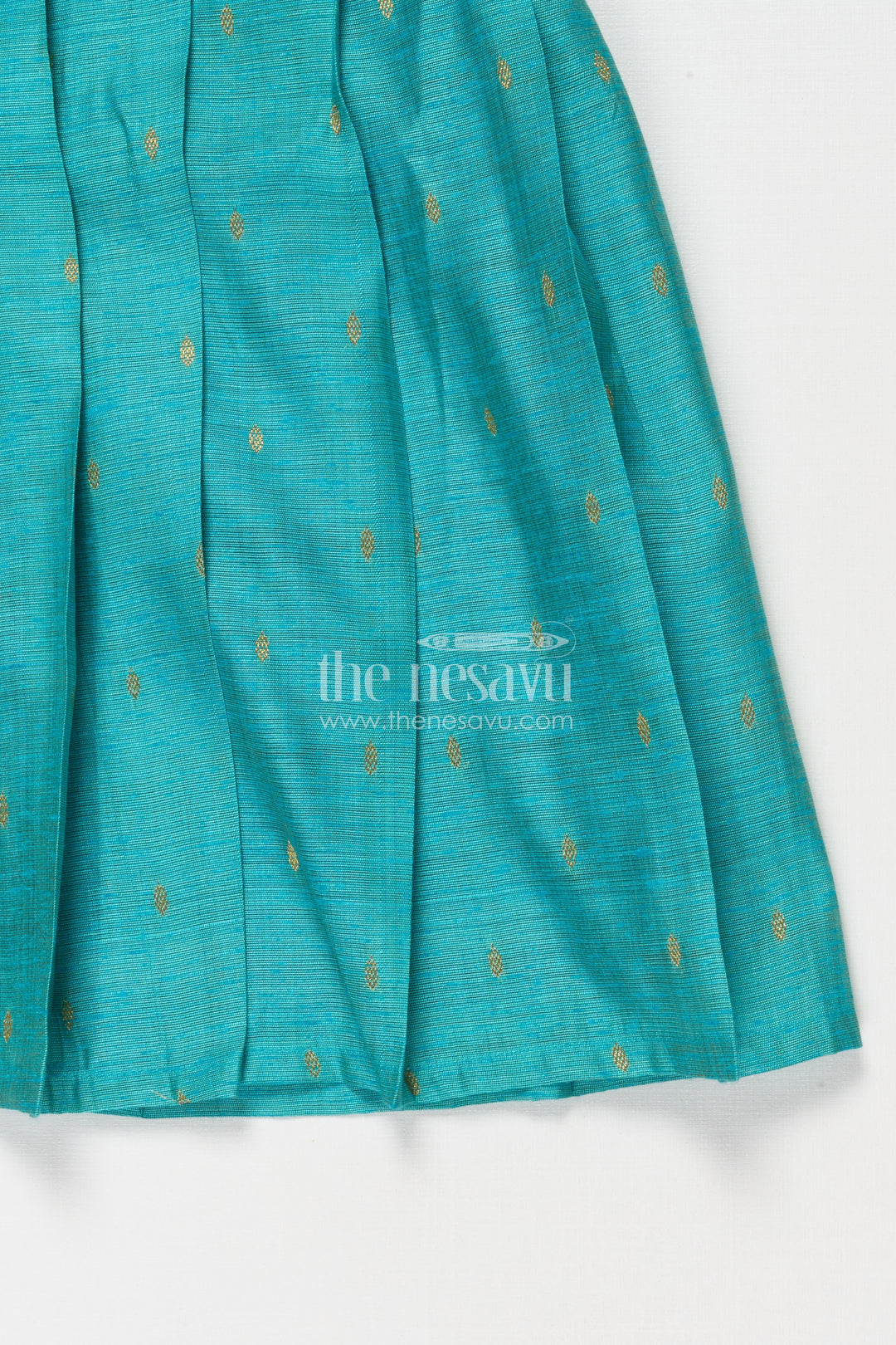 The Nesavu Girls Chanderi Frock Toddler Girl Chanderi Frock for Festive Occasions and Temple Visits Nesavu Nesavu toddler girl chanderi frock for festive events, temple visits and ethnic day wear