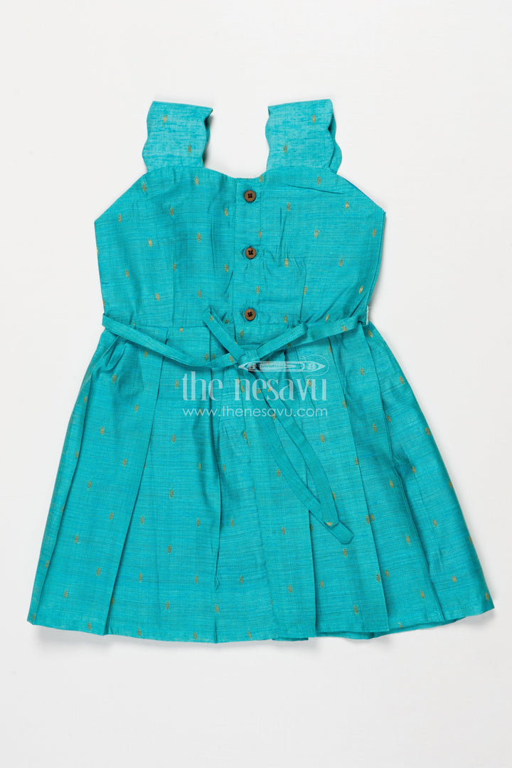 The Nesavu Girls Chanderi Frock Toddler Girl Chanderi Frock for Festive Occasions and Temple Visits Nesavu Nesavu toddler girl chanderi frock for festive events, temple visits and ethnic day wear