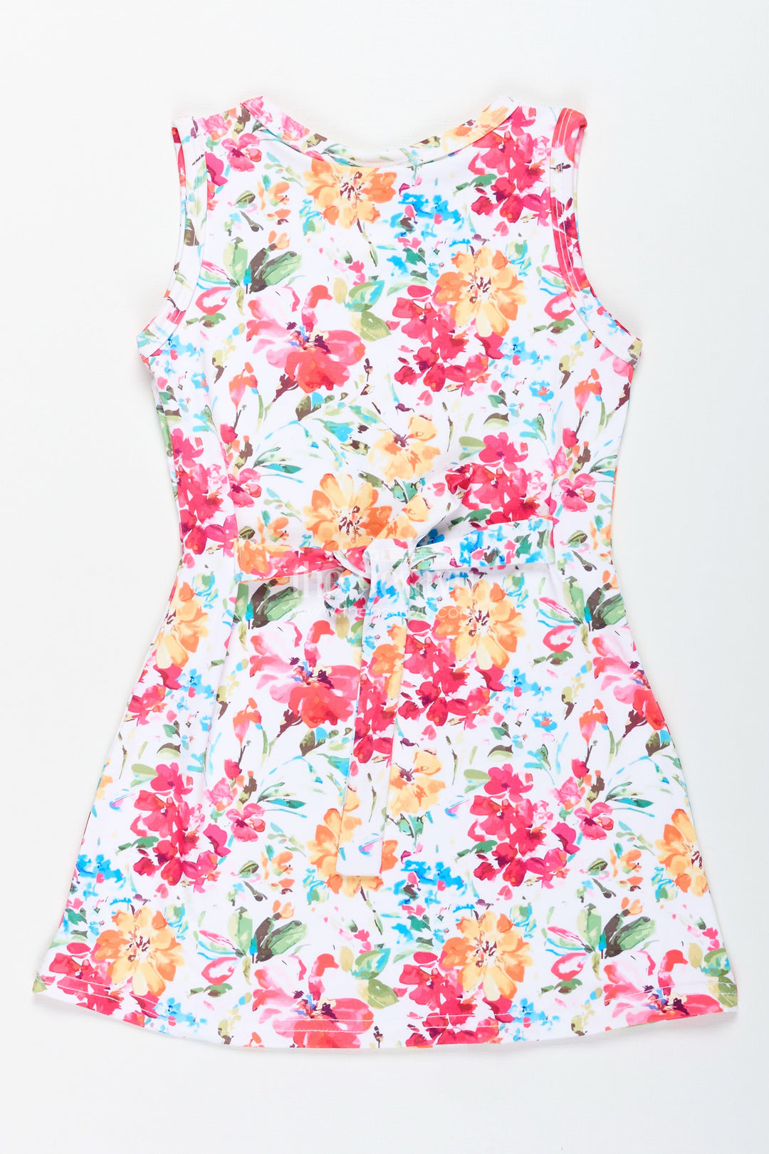 The Nesavu Girls Cotton Frock Toddler Girl Floral Cotton Frock for Birthday Parties and Photoshoots Nesavu Nesavu Toddler Girl Floral Cotton Frock Sleeveless Birthday Dress Colorful Prints