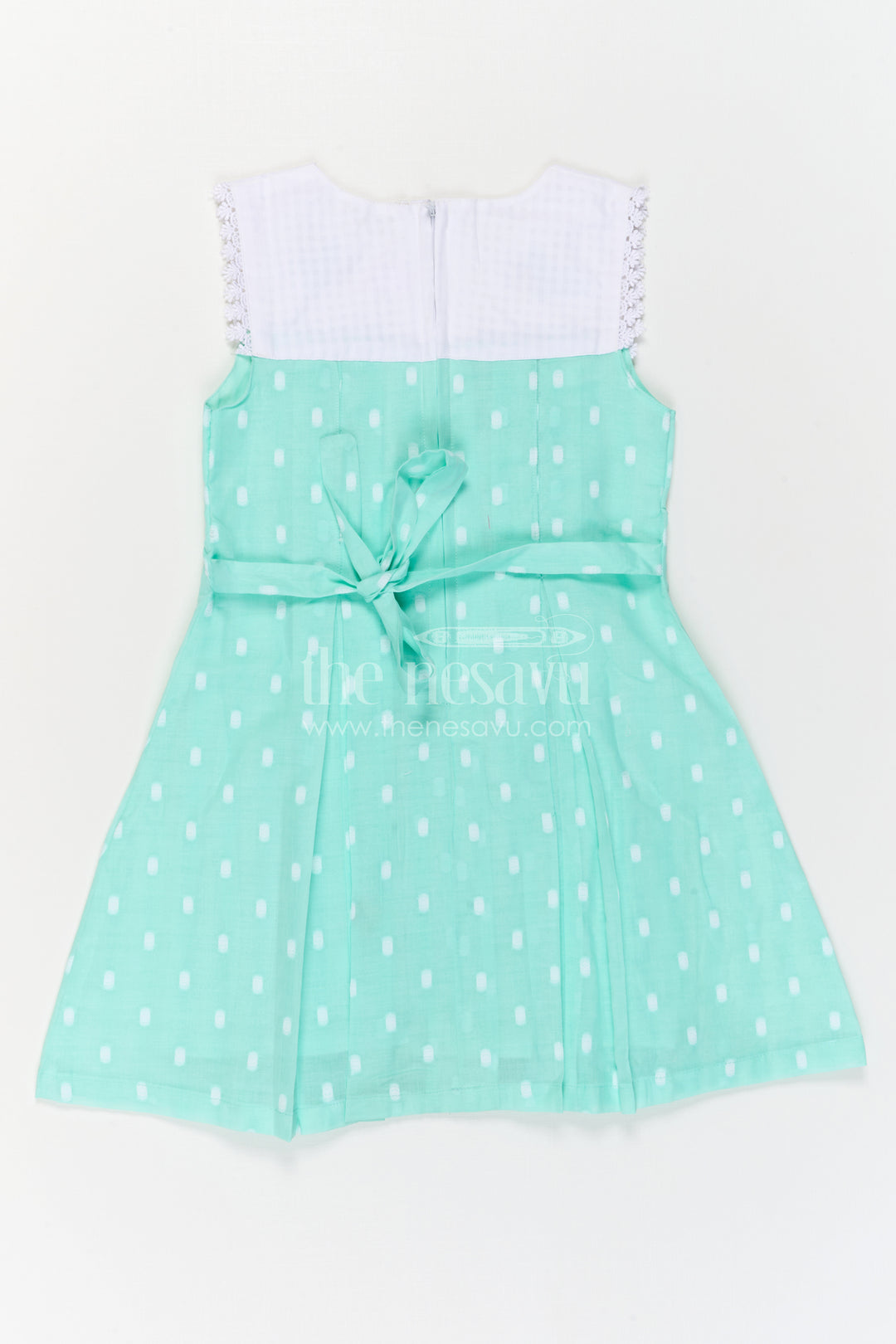 The Nesavu Girls Cotton Frock Toddler Girl Frock for Festive Gatherings and Special Outings Nesavu Nesavu Toddler Girl Cotton Frock For Festive Gatherings And Special Outings With Embroidered Details