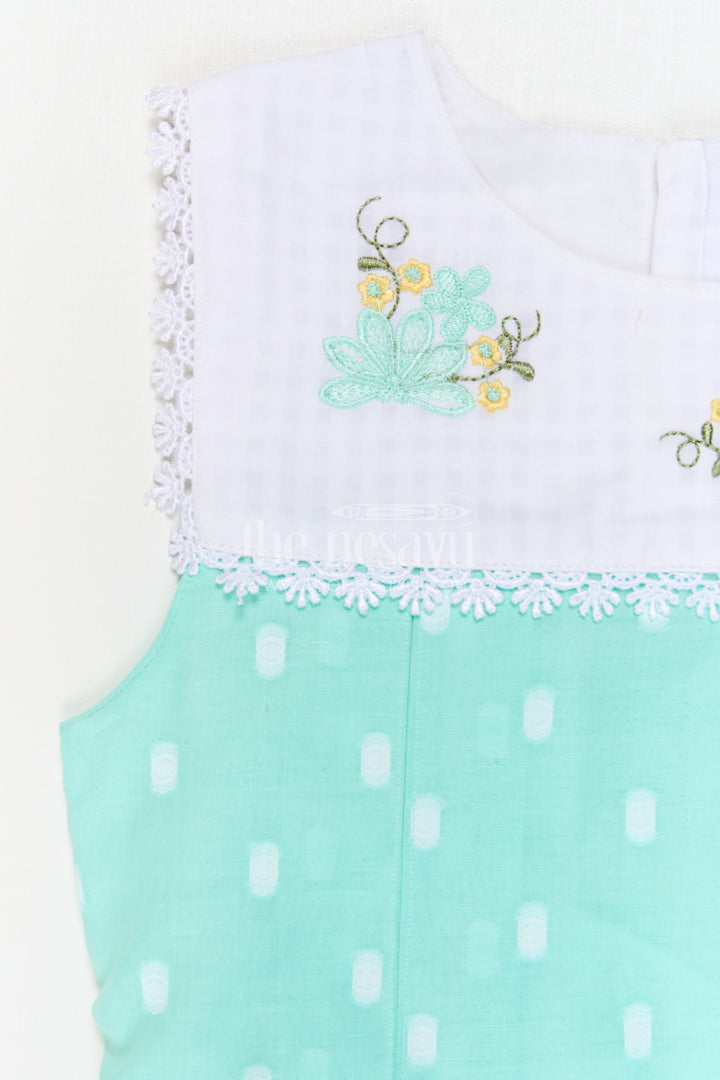 The Nesavu Girls Cotton Frock Toddler Girl Frock for Festive Gatherings and Special Outings Nesavu Nesavu Toddler Girl Cotton Frock For Festive Gatherings And Special Outings With Embroidered Details