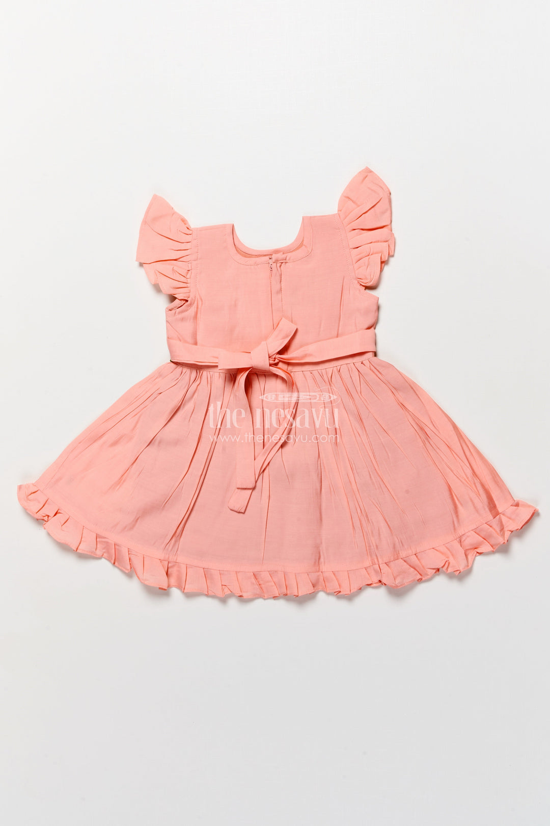 The Nesavu Girls Chanderi Frock Toddler Girl Frock for Wedding Functions and Birthday Parties Nesavu Nesavu toddler girl frock weddings birthday parties festive wear