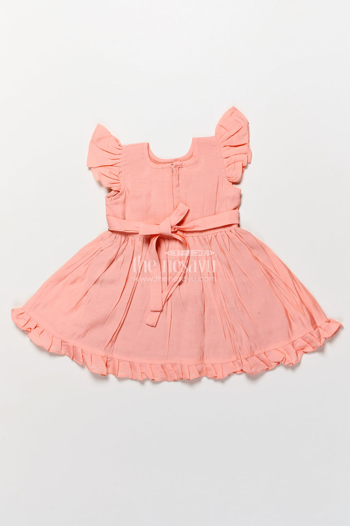 The Nesavu Girls Chanderi Frock Toddler Girl Frock for Wedding Functions and Birthday Parties Nesavu Nesavu toddler girl frock weddings birthday parties festive wear