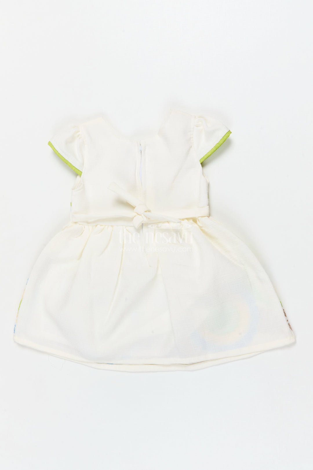 The Nesavu Girls Cotton Frock Toddler Girl Frock with Playful Embroidery for Birthdays and Casual Wear Nesavu Nesavu cotton embroidered frock for toddler girls – perfect for casual birthdays and playful outings